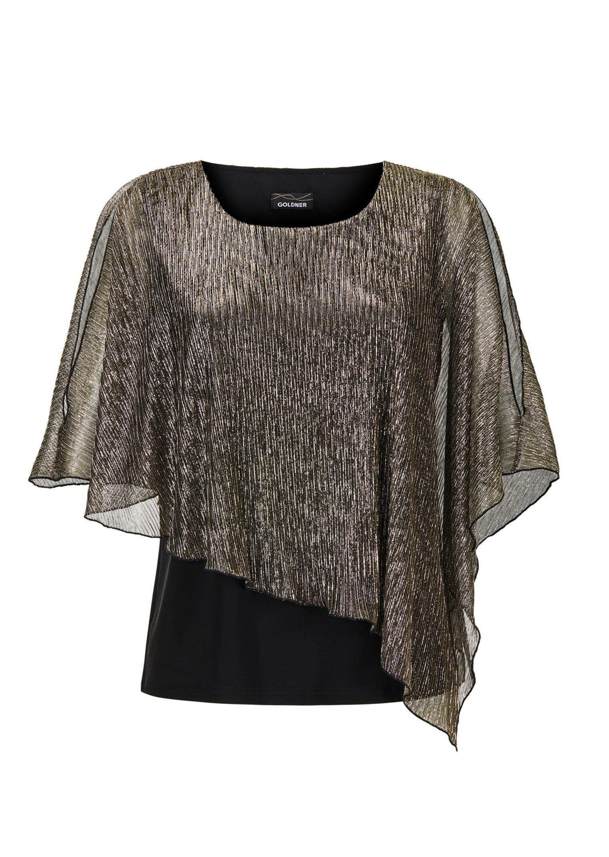 Print-Shirt Jerseyshirt mit Glanzakzenten