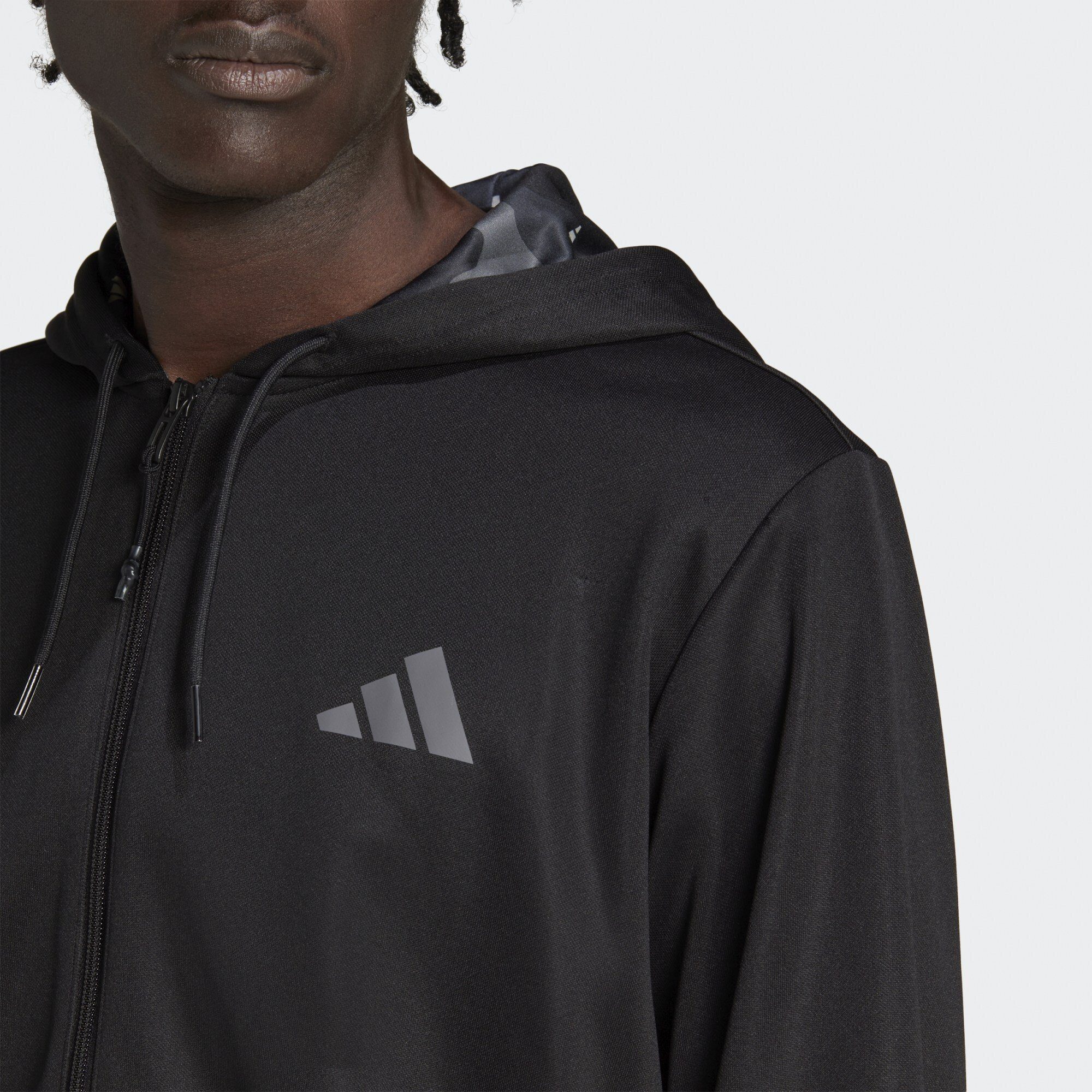 adidas Performance Hoodie SEASONAL TRAINING Grey TRAIN / ESSENTIALS JACKE Black Five