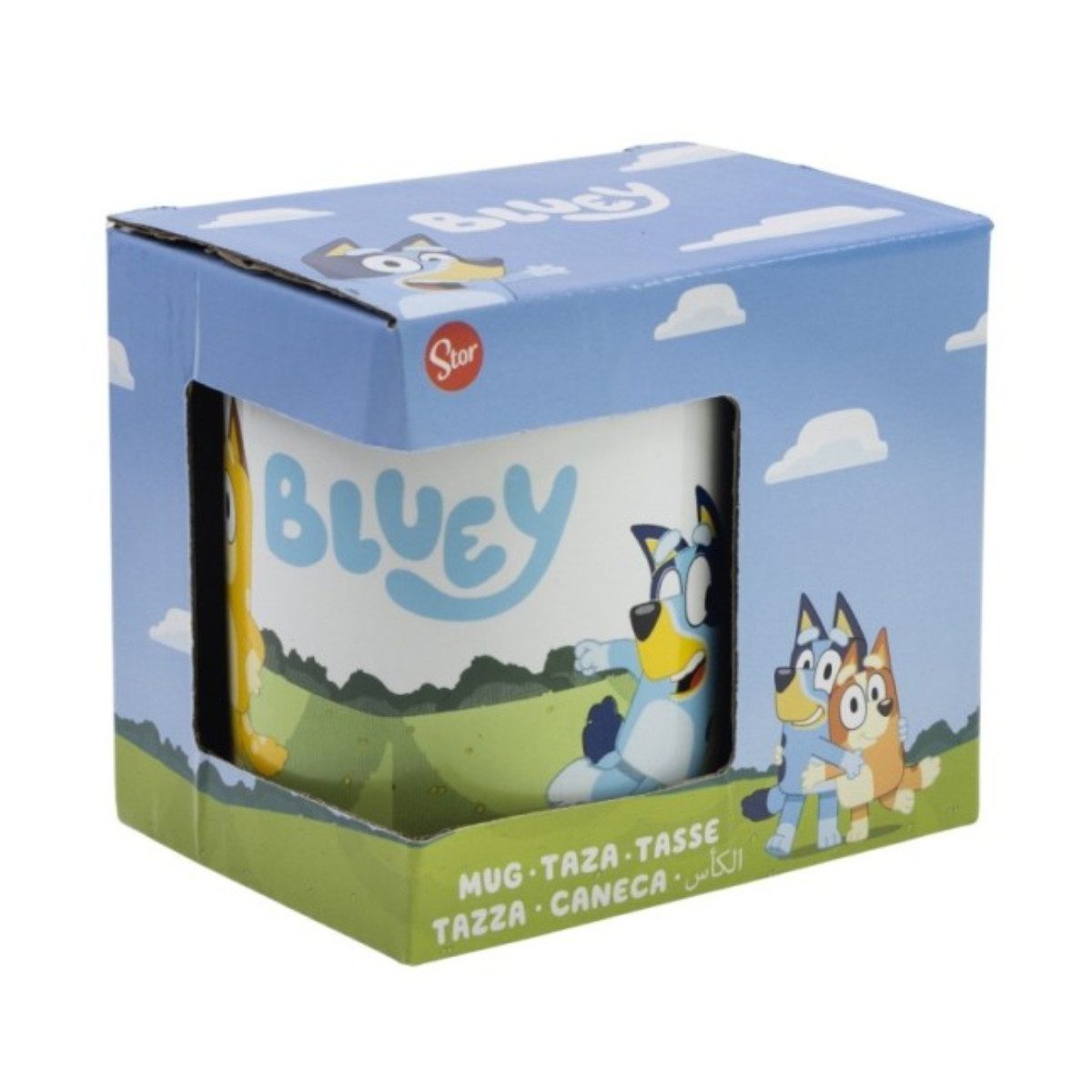 Bluey Tasse Walk Becher 325 ml für Kaffee Tee Kakao und Sammlung, Keramik