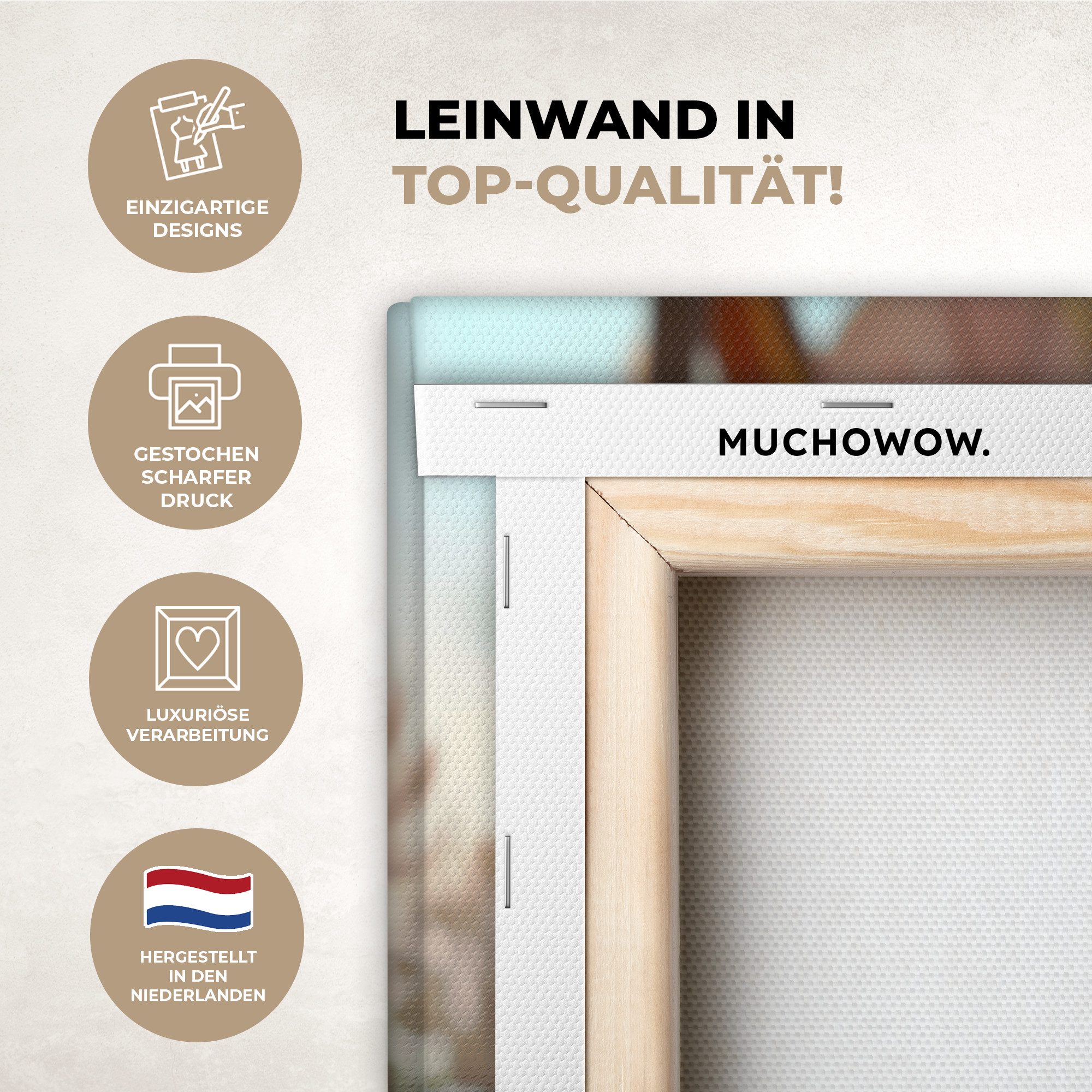 OneMillionCanvasses® Leinwandbild Biber - Bau - günstig online kaufen
