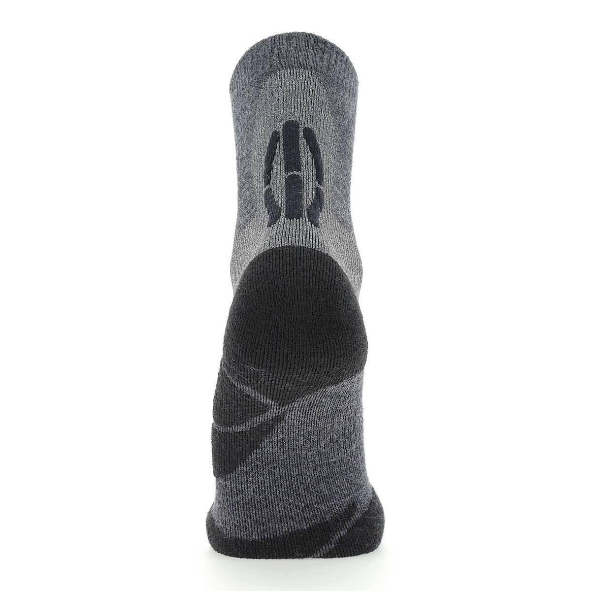 UYN Sneakersocken Herren Trekking Socken - Merino 2IN - Grey Mid Black Socks
