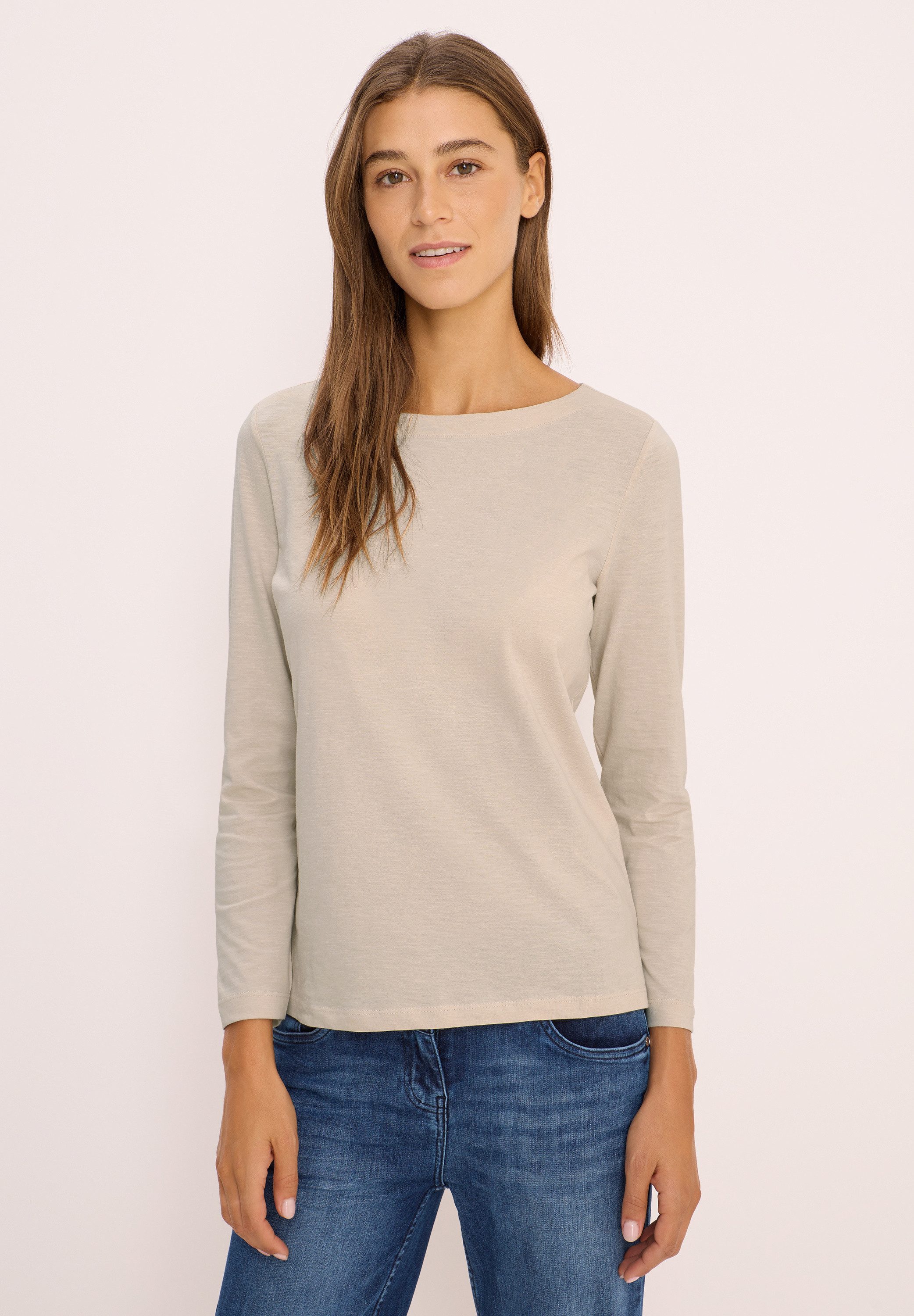 CECIL Langarmshirt aus reiner Baumwolle