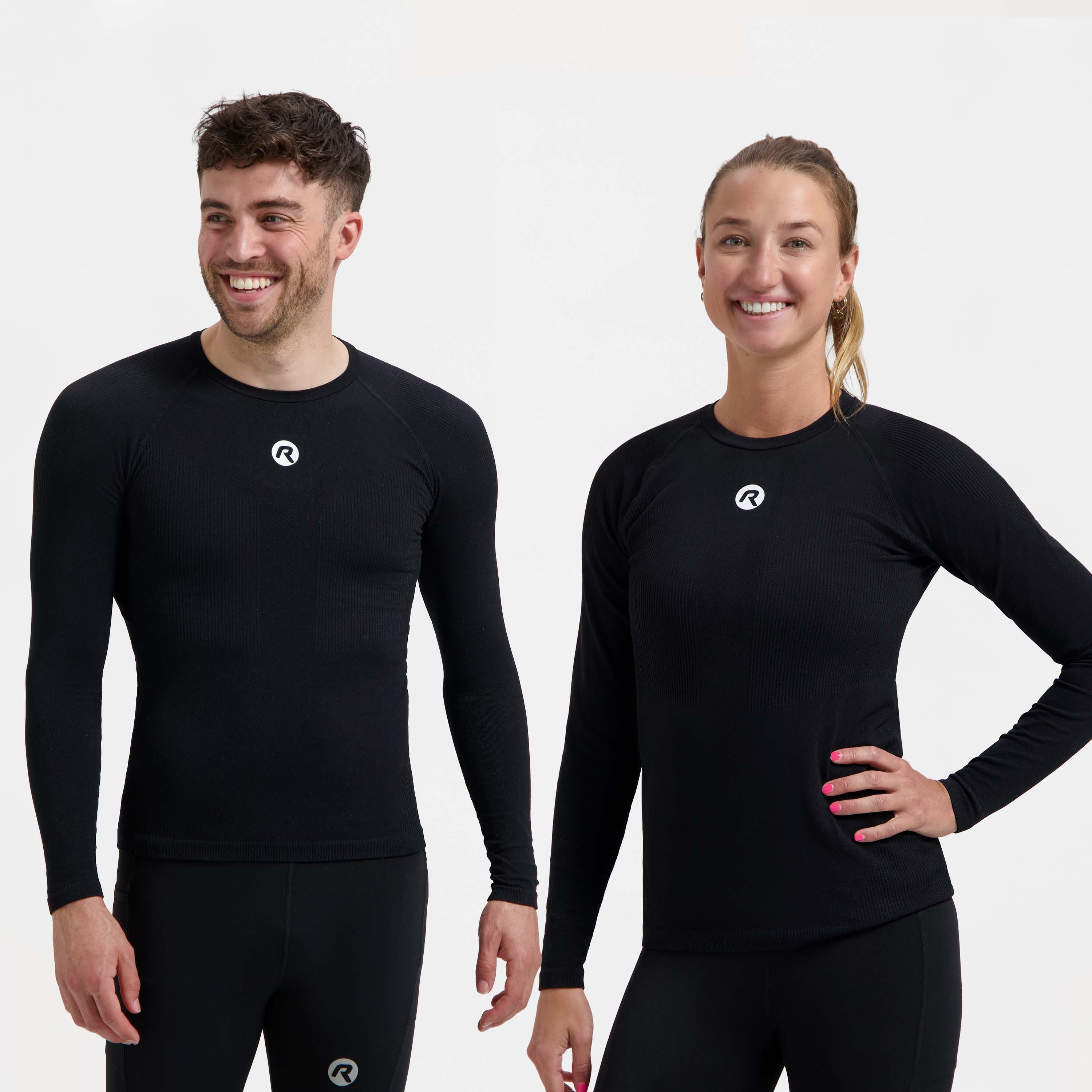 Rogelli Funktionsunterhemd Langarm-Unterhemd 2er-Pack Damen und Herren Cor