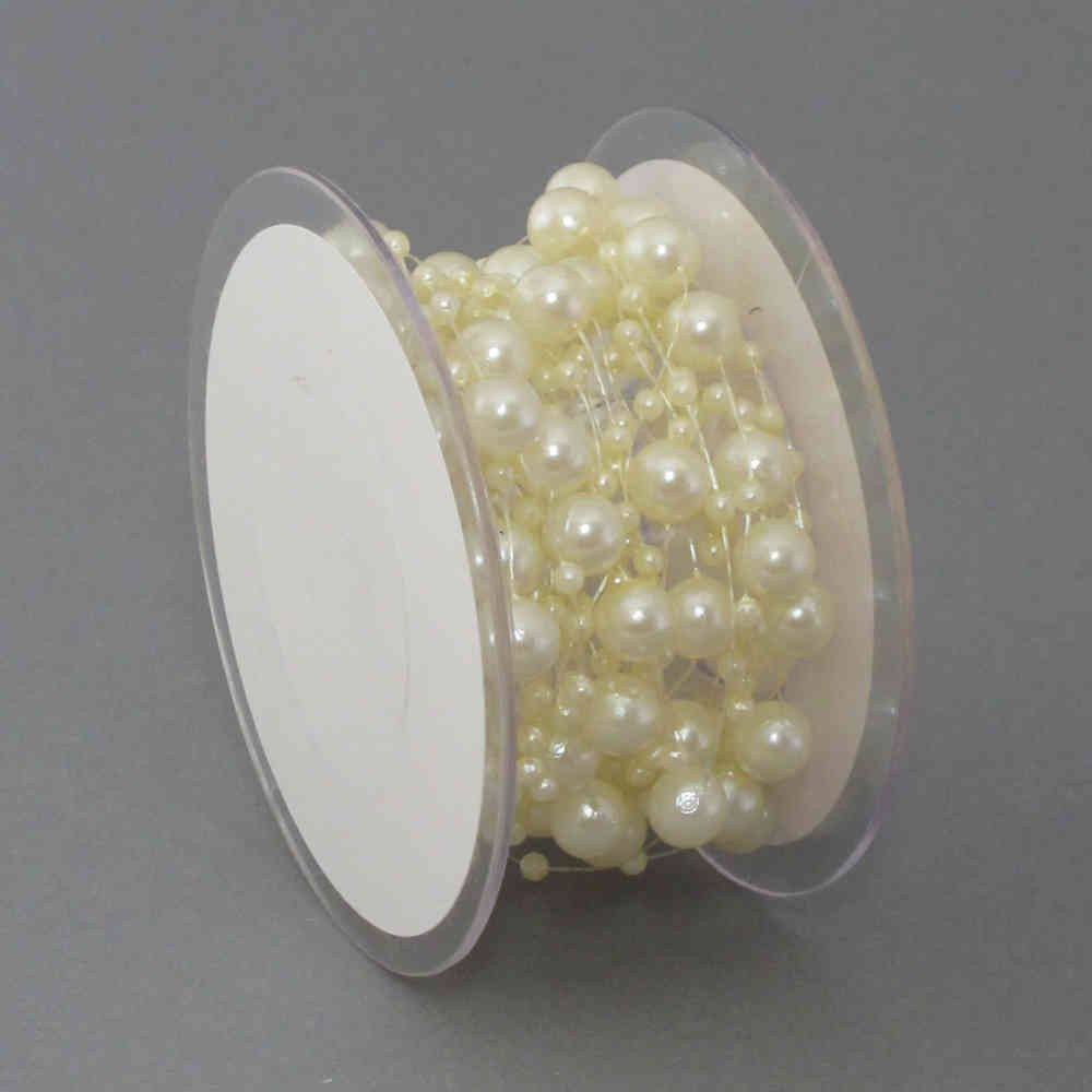 Gasper Hängedekoration ACRYL- DEKOPERLEN- GIRLANDE "BASIC" 5 m. Perlengirlande