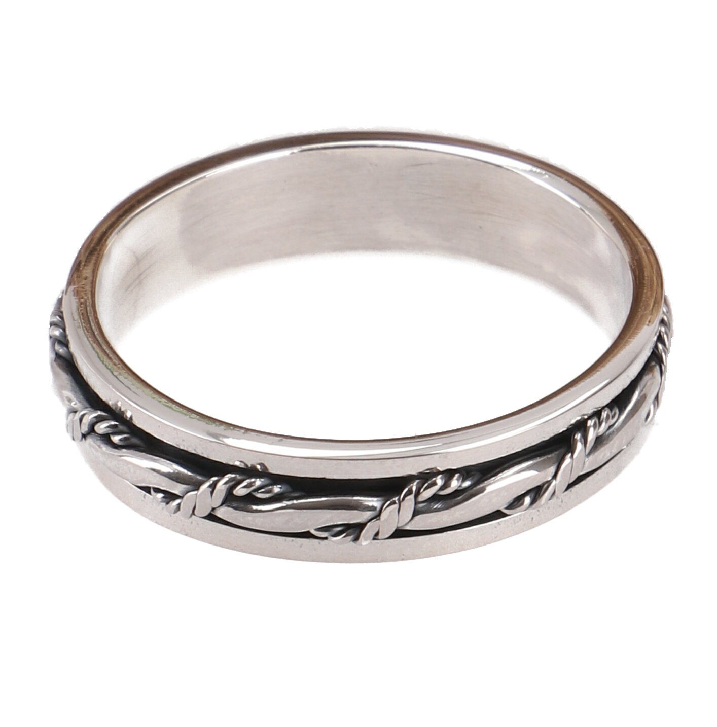 Guru-Shop Silberring Silberring, Boho Style Ethno Ring mit.. 65 (20,7 mm)