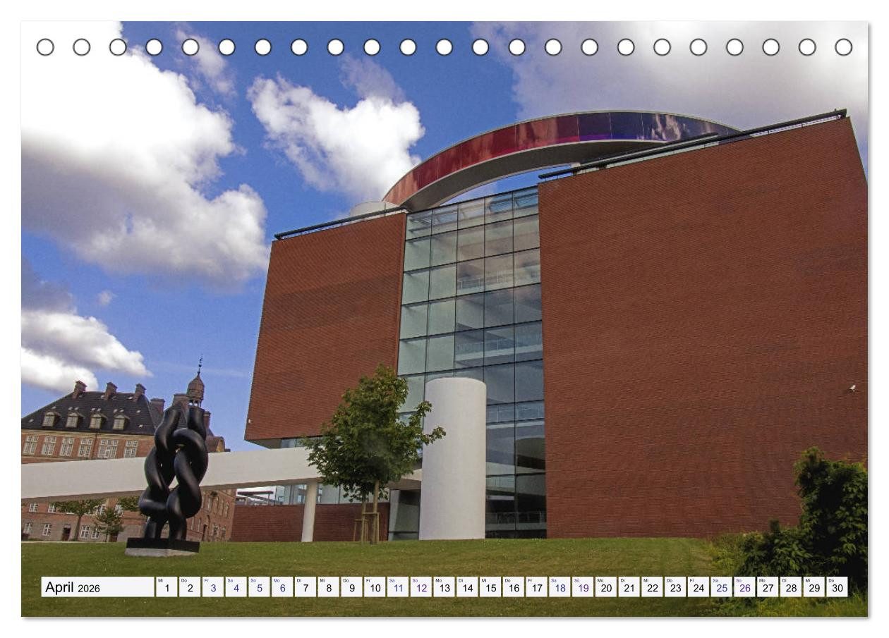 CALVENDO Wandkalender Aarhus: Stadt des Lächelns - Kulturhauptstadt Dänemarks (Tischkalender