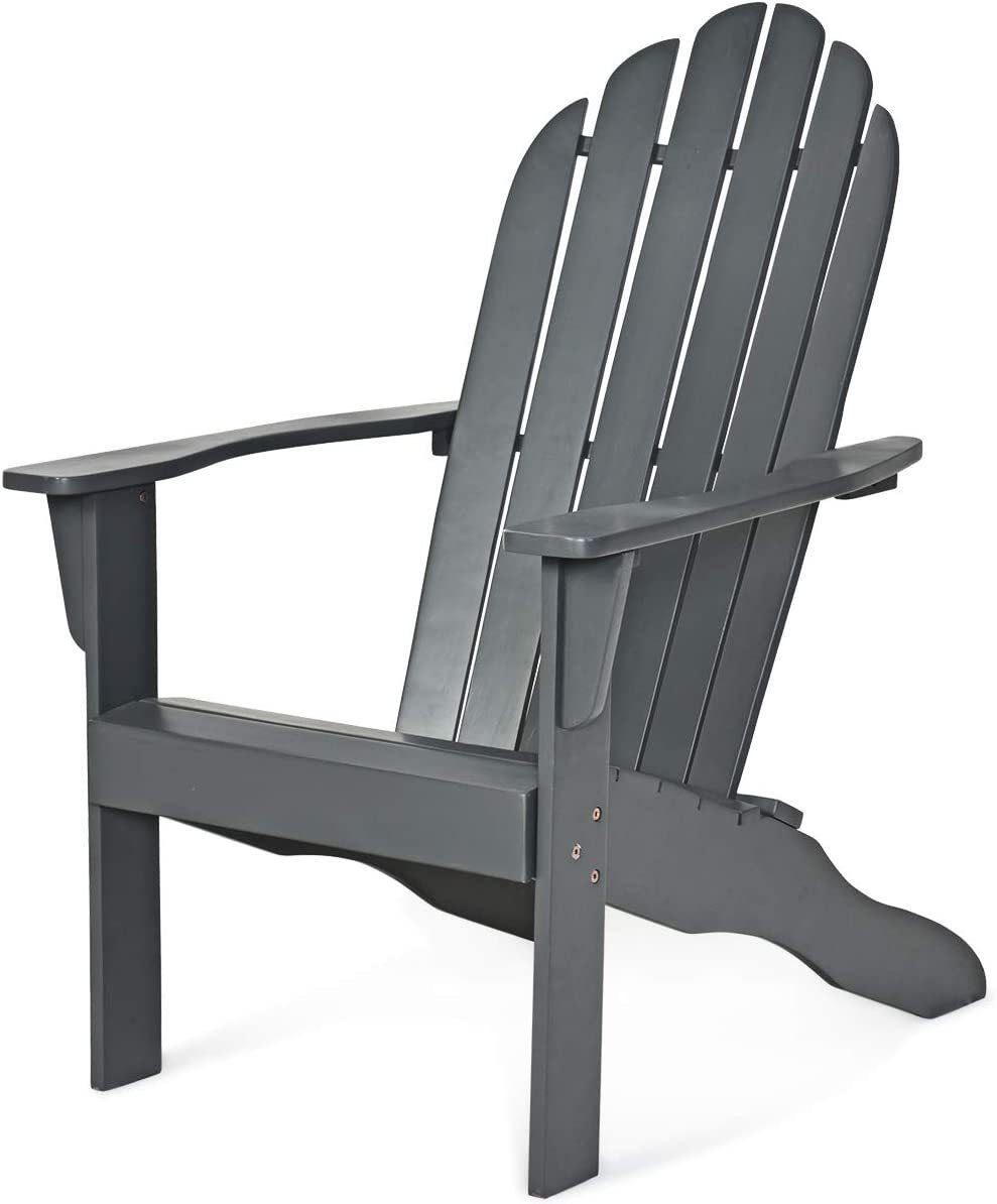KOMFOTTEU Gartenstuhl Adirondack Stuhl, aus Akazienholz, bis zu 160kg