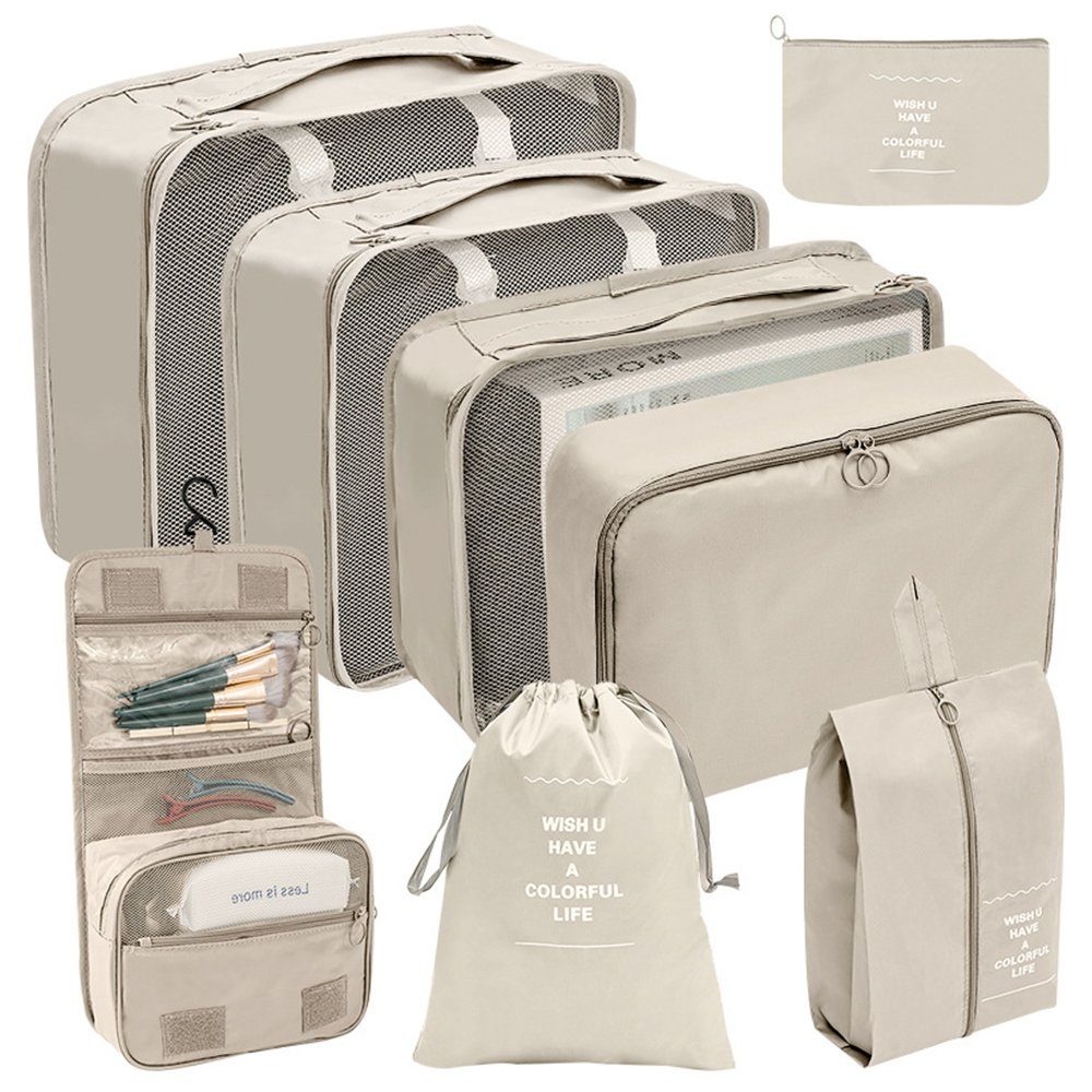 zggzerg Taschenorganizer Koffer Organizer, 8 Teilige Wasserdichte Packing Cubes Kleidertaschen