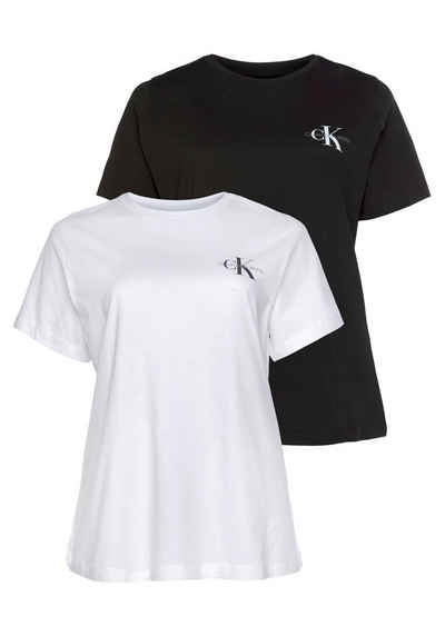 Calvin Klein Jeans Plus Rundhalsshirt CORE MONOGRAM REGULAR TEE mit Calvin Klein Jeans Logo-Schriftzug & Monogramm