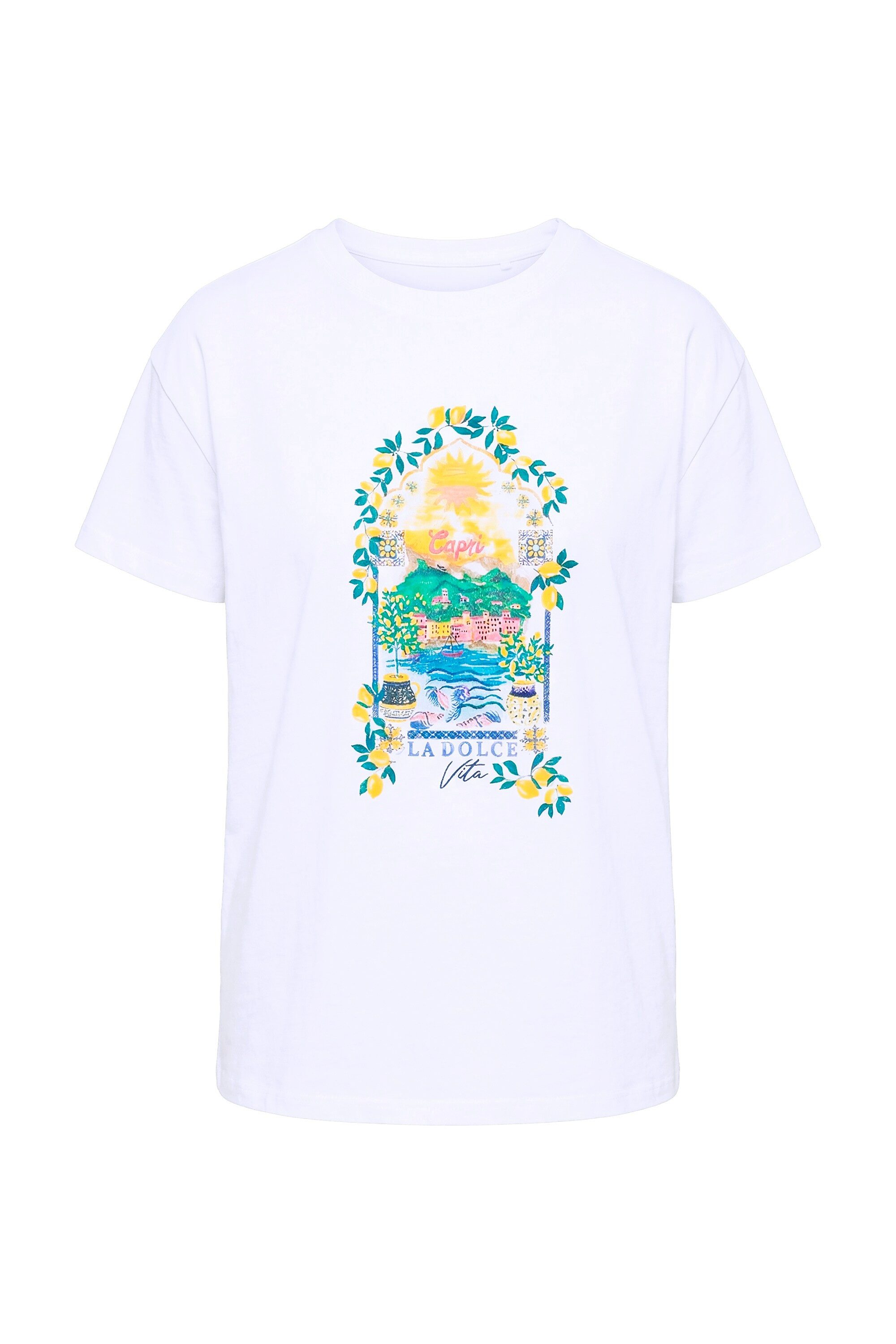 Angel of Style T-Shirt T-Shirt Boxy Fit Capri-Motiv Halbarm