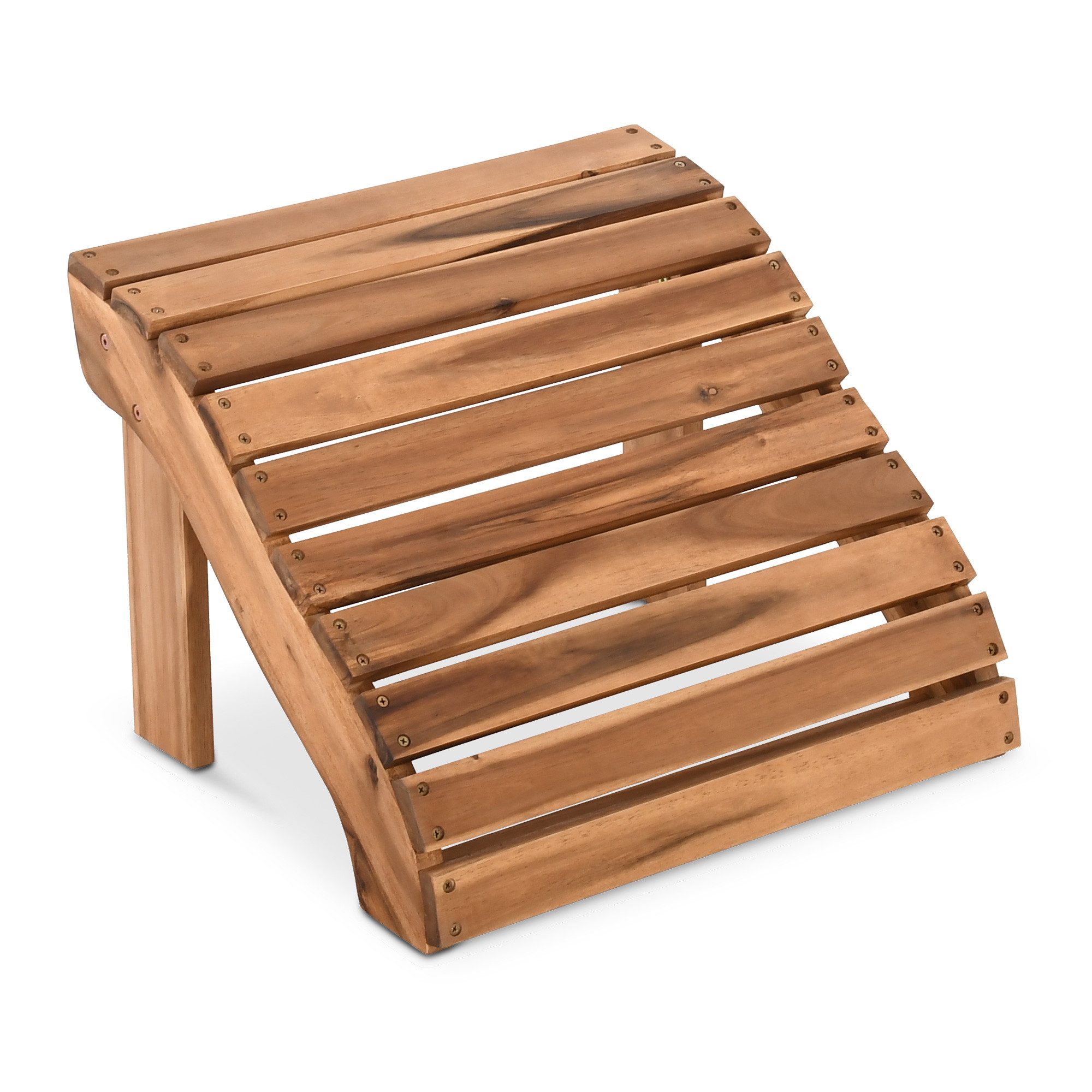 Raburg Gartensessel Sunja Premium, XXL Design-Gartenstuhl oder Fußhocker, Akazie Hartholz, Design-Canadian Adirondack Deck-Chair oder dazu passende Fußbank
