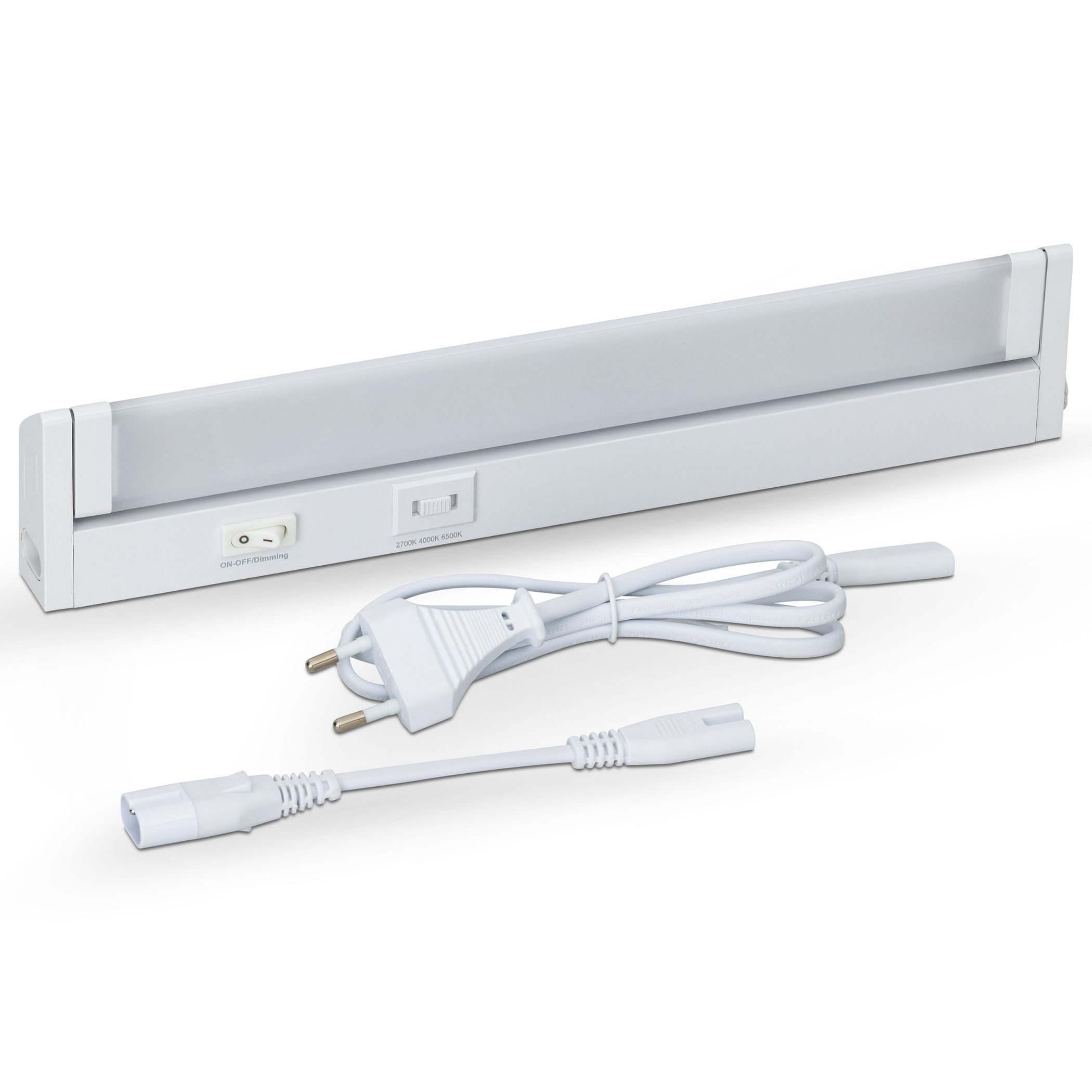 SEBSON Aufbauleuchte LED Unterbauleuchte 30cm - dimmbar, 3 Lichtfarben, schwenkbar, Stecker, Programmierbar: Warmweiß, Neutralweiß, Kaltweiß, Programmierbar: warmweiß 2700K/ neutralweiß 4000K/ kaltweiß 6500K