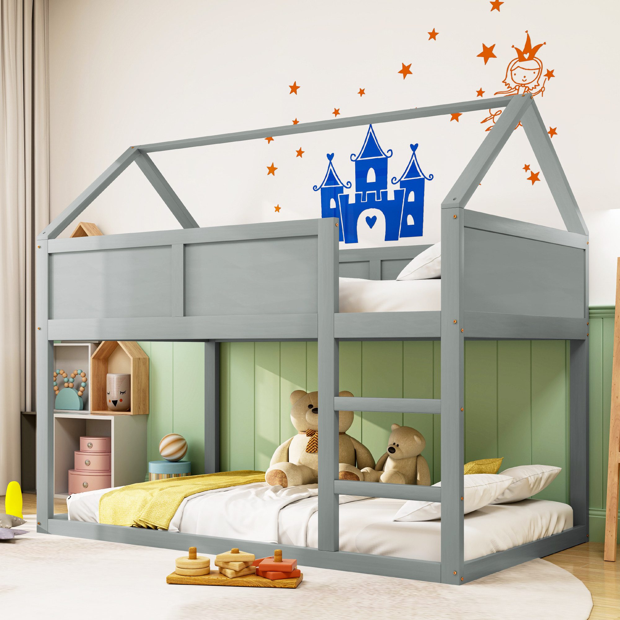 Merax Etagenbett (1-St), Hochbett 90x200cm mit günstig online kaufen