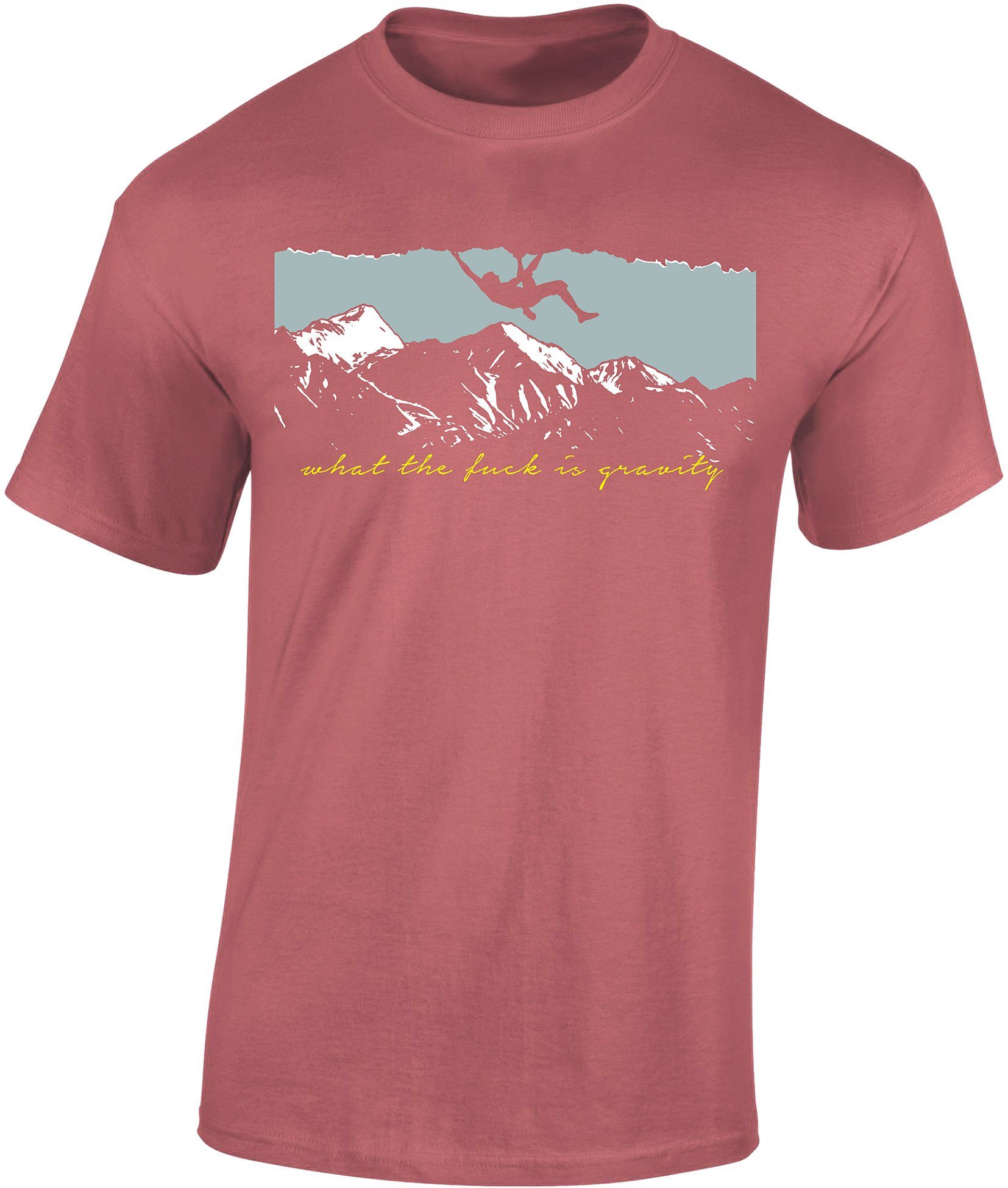 Print-Shirt Kletter Tshirt: "What is gravity?" - T-Shirt Kletter Zubehör