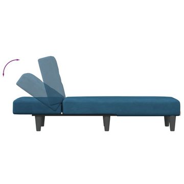 vidaXL Sitzbank Chaiselongue Blau Samt