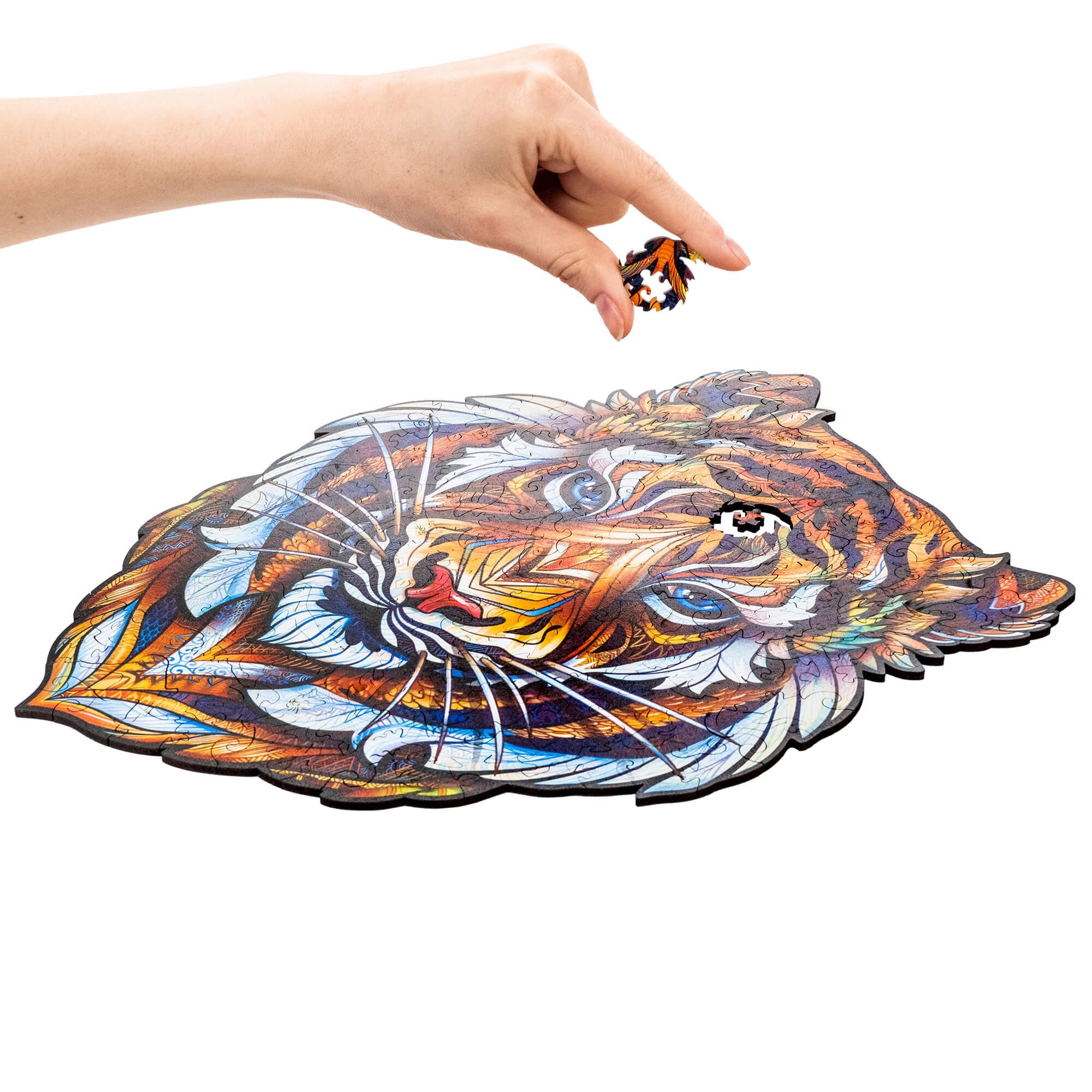 Unidragon Puzzle Unidragon Lieblicher Tiger Holzpuzzle, 181 Puzzleteile