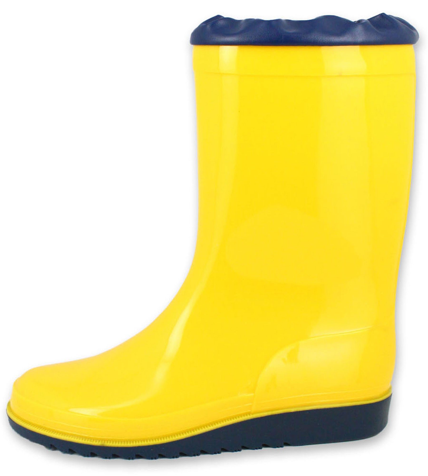 Beck Regenstiefel Basic Gummistiefel (zeitloser Stiefel, für trockene Füße bei Regenwetter) wasserdicht, mit Wetterschutzkragen, mit Einlegesohle