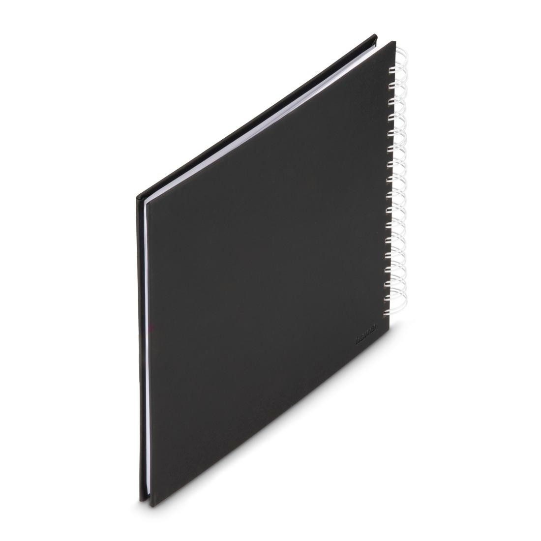 Hama Fotoalbum Fotoalbum zum selber Einkleben, Selbstgestalten, Spiral-Album 28x24 cm, Mit 50 weißen Seiten, Kleben, Spiralverschluss, Farbe schwarz – Bild 2 von 5
