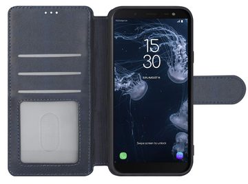 MyGadget Handyhülle Flip Case Klapphülle für Samsung Galaxy J6 2018, Flip Case Kartenfächer & Standfunktion Kunstleder Hülle Schutzhülle