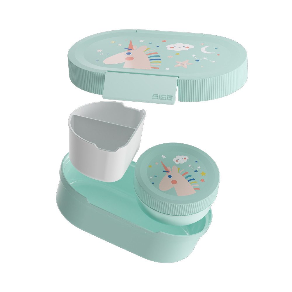 Sigg Lunchbox LUMO Kids Plus Lunchbox + Snackbox, ideal für Brot, Obst und Snacks, (stylische Frühstücksdose mit Snackbox), ideal für Pausenbrot, Obst und Snacks in Schule