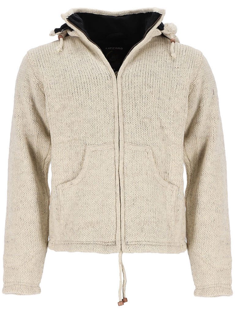Lizzard Sports Wolljacke 505025 Herren Wolljacke mit Kapuze abnehmbar - Sweatjacke Kapuzenjacke Wolle