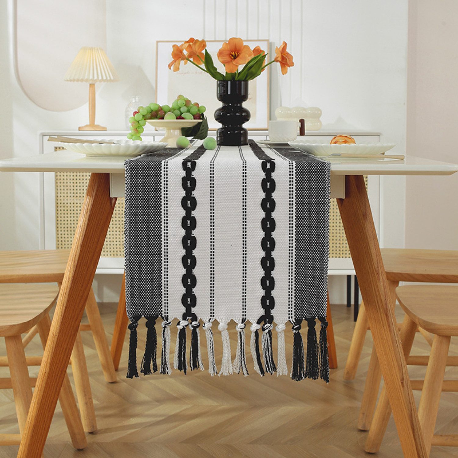 BYSURE Tischläufer (1-tlg), Tischläufer mit 3D-Blumenquaste günstig online kaufen