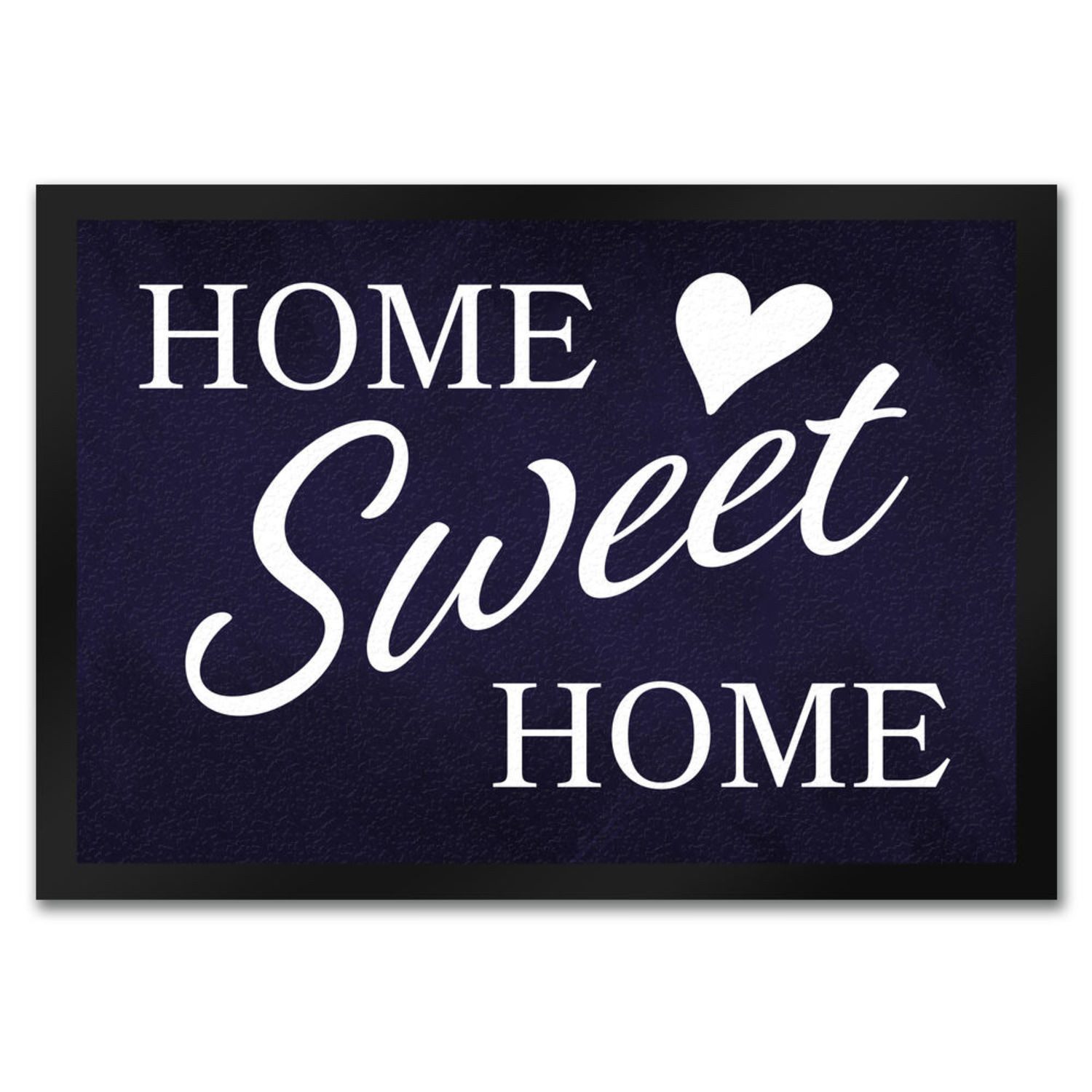 Fußmatte Home Sweet Fußmatte mit eleganter Aufschrift auf indigofarbenem, speecheese