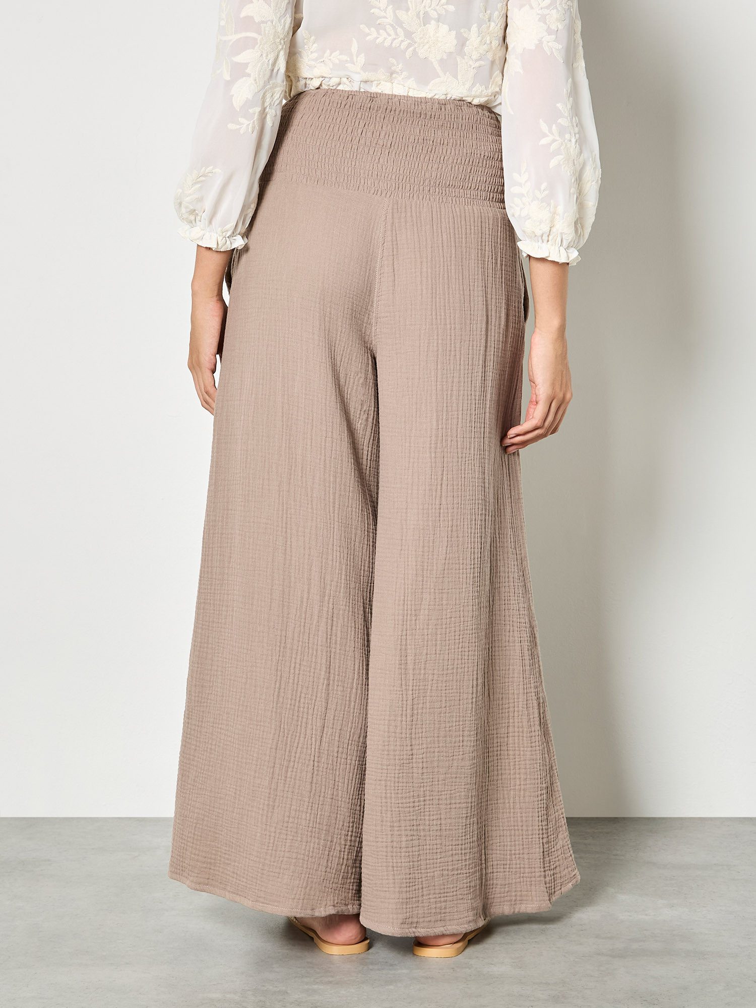 Apricot Palazzohose Weite Hose mit Struktur – Bild 4 von 5