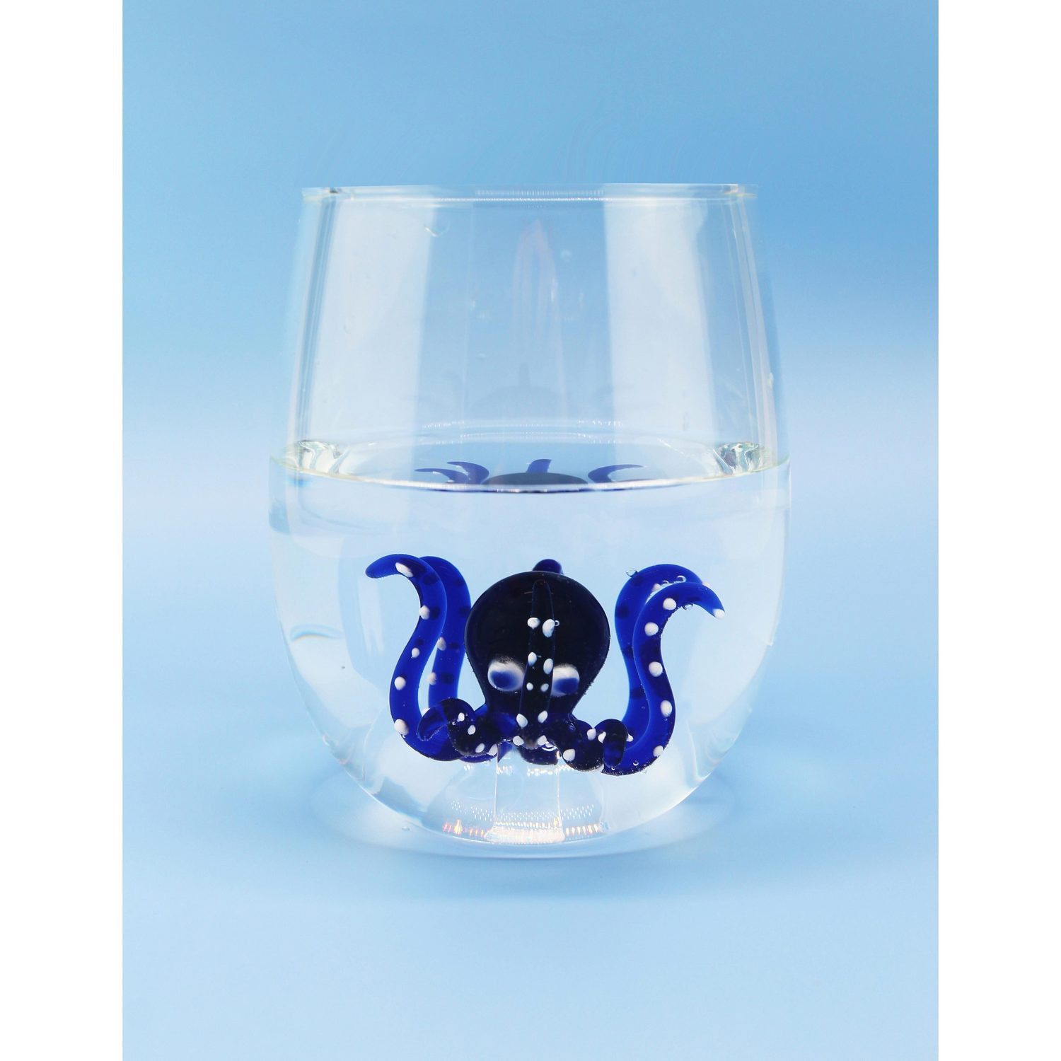 Winkee Glas Oktopus Trinkglas aus mundgeblasenem Glas