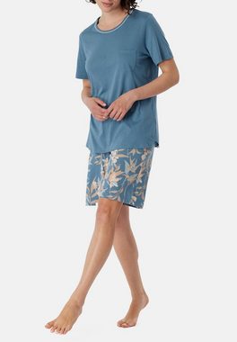 Schiesser Pyjama Comfort Nightwear (Set, 2 tlg) Schlafanzug - Atmungsaktiv - Set aus T-Shirt und kurzer Hose