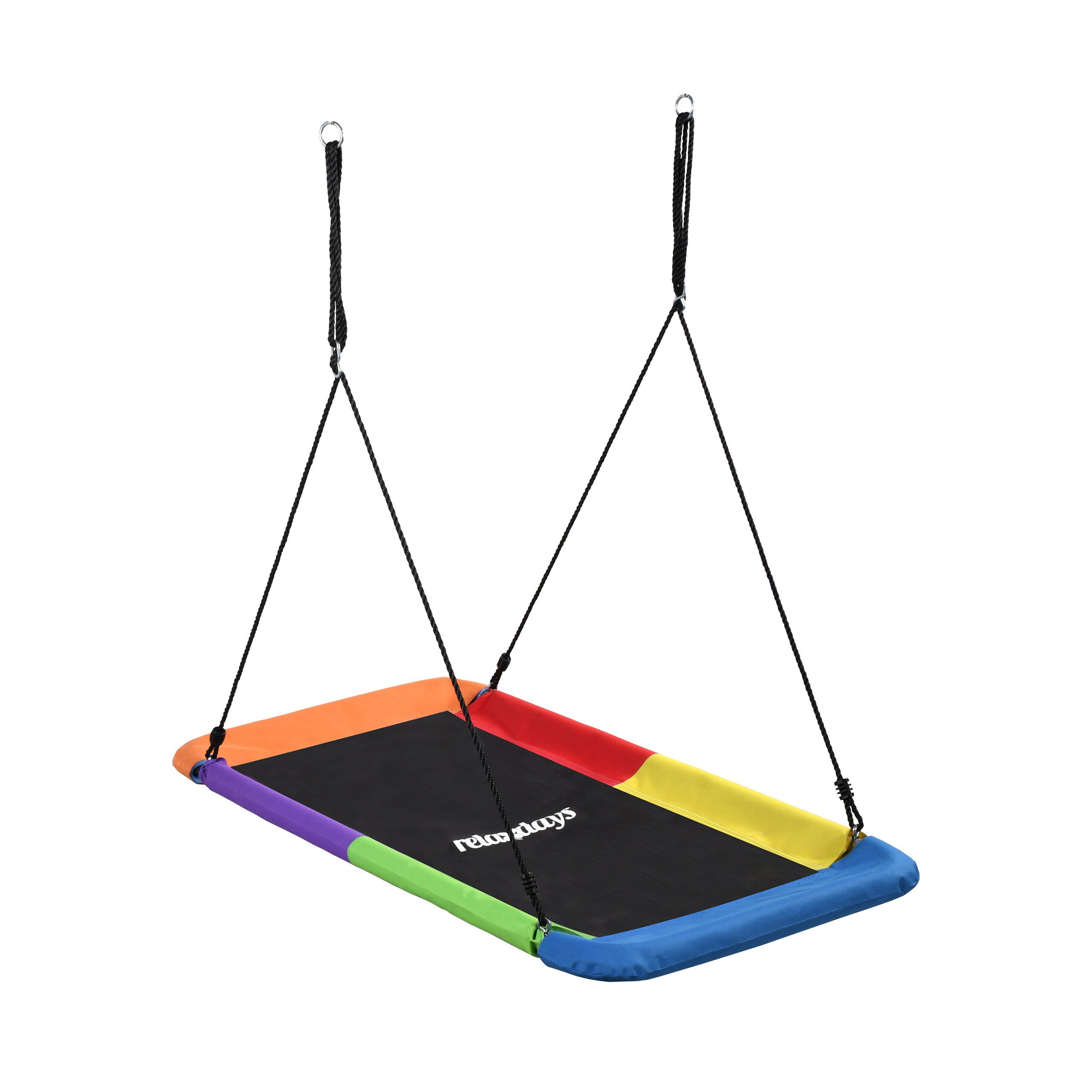 relaxdays Nestschaukel-Sitz Nestschaukel eckig 150 kg (1-tlg), Bunt