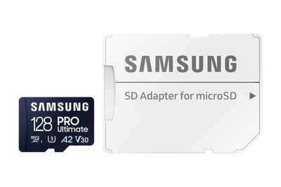 Samsung Pro Ultimate MicroSD Speicherkarte (128 GB, 200 MB/s Lesegeschwindigkeit, mit SD-Adapter)