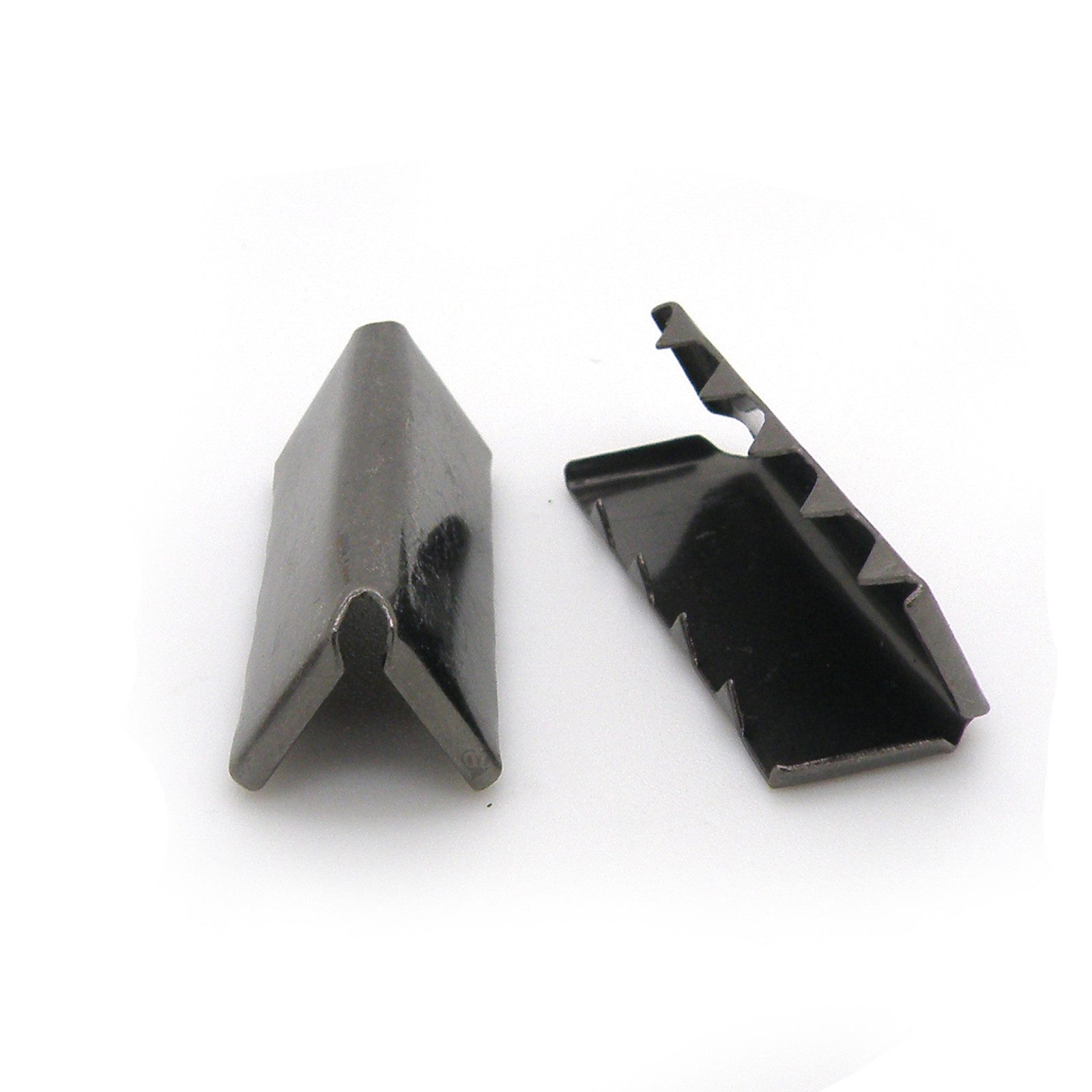 maDDma 10 Endstücke für Gürtel Gurte Bänder Gürtelenden Endkappen Gurtstecker (10 Stück in unterschiedlichen Maßen und Längen, 10-tlg), 9x25mm