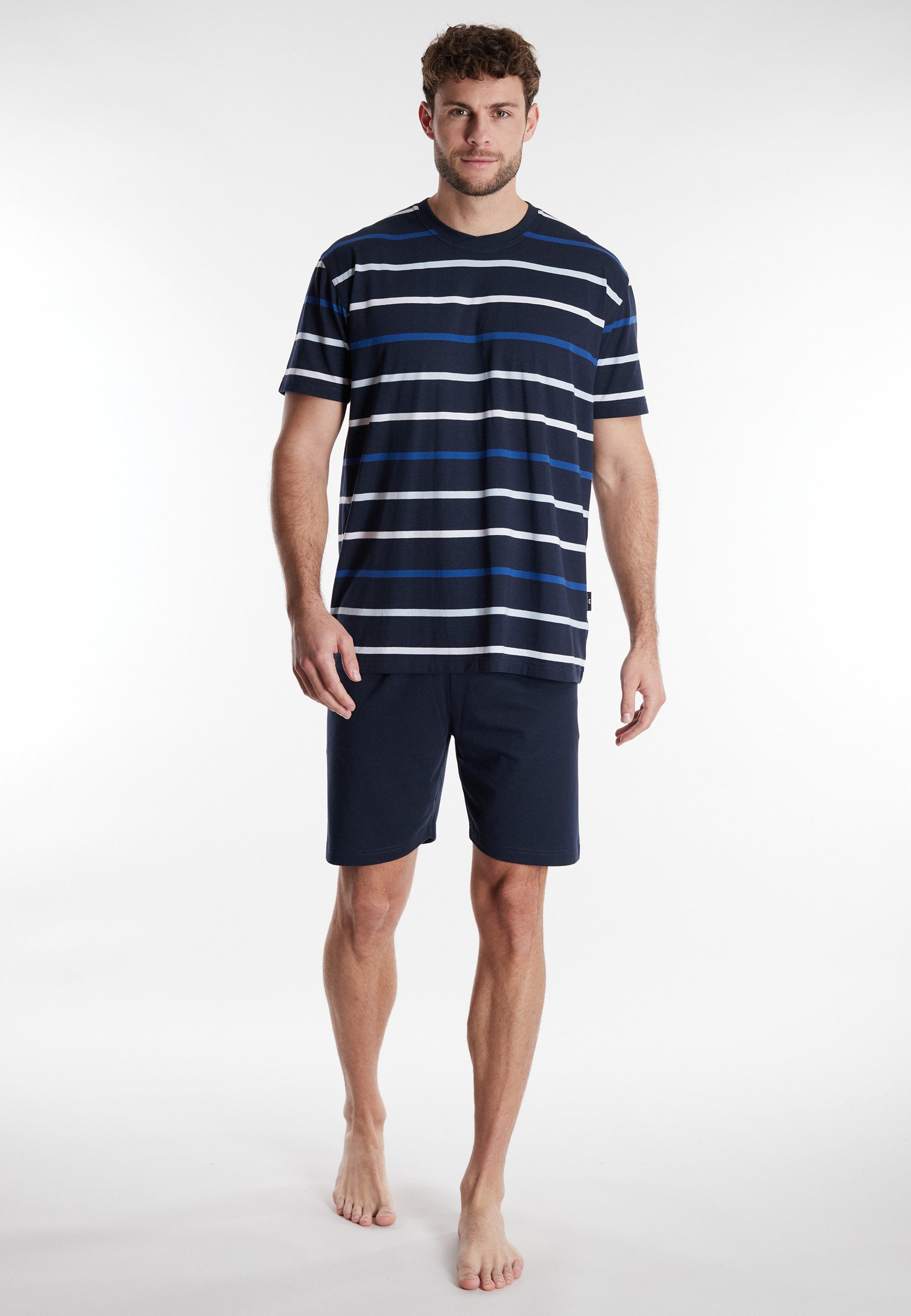 GÖTZBURG Shorty "Midtown" 2 Stk. tlg., Kurzarm, Rundhalsausschnitt, gestrei günstig online kaufen