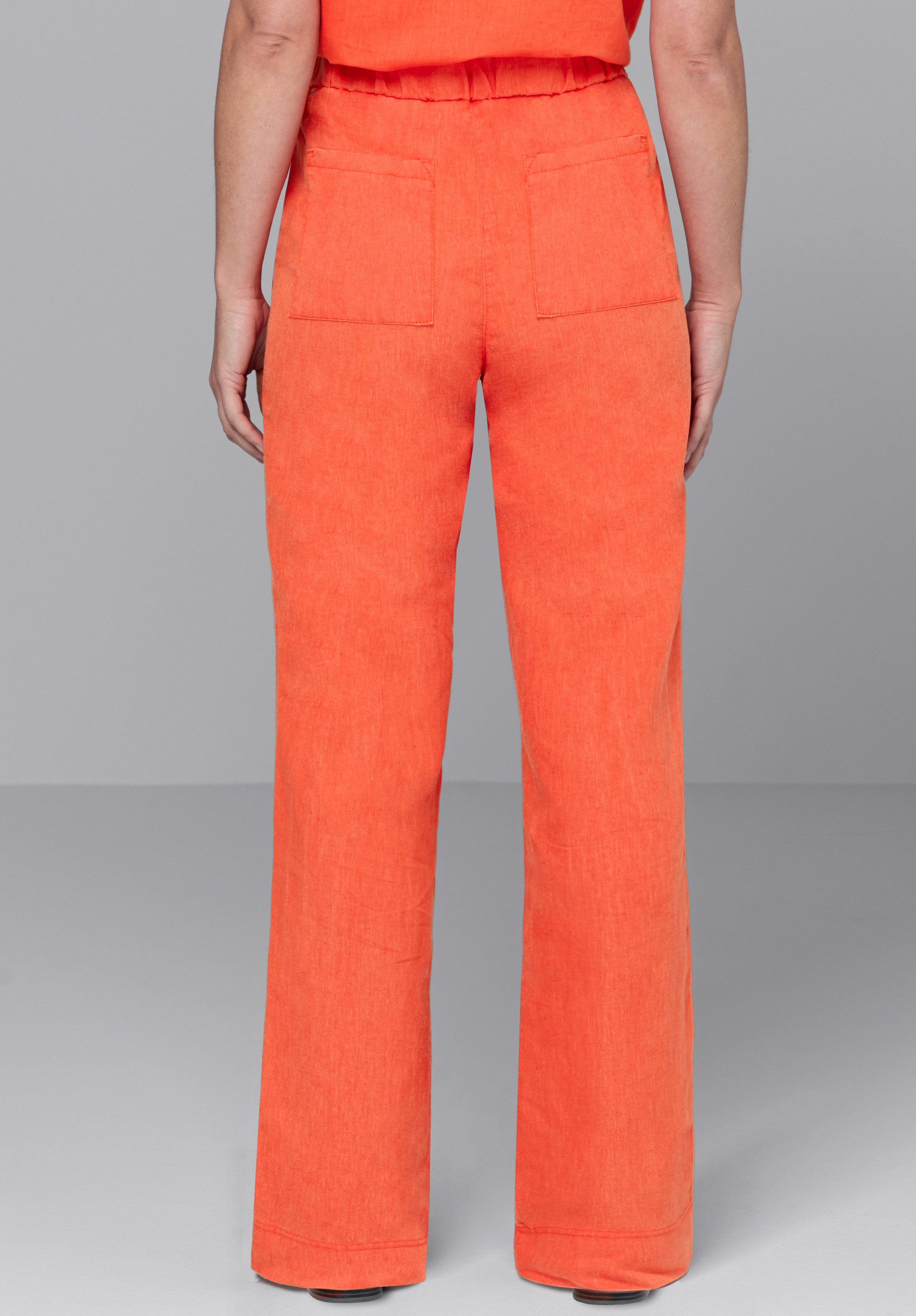 bianca Leinenhose PARIGI in angesagtem cleanen Look in lässiger Weite