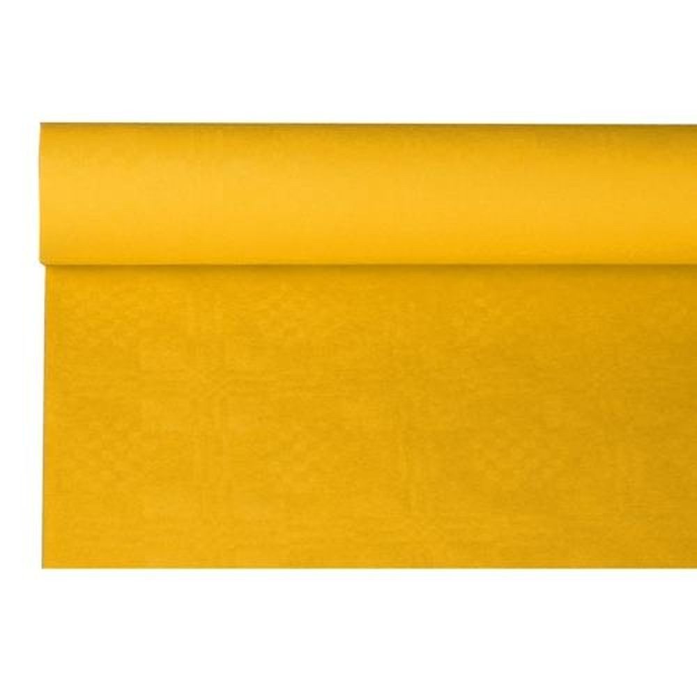 PAPSTAR Tischdecke Papiertischtuch mit Damastprägung 8 m x 1,2 m gelb