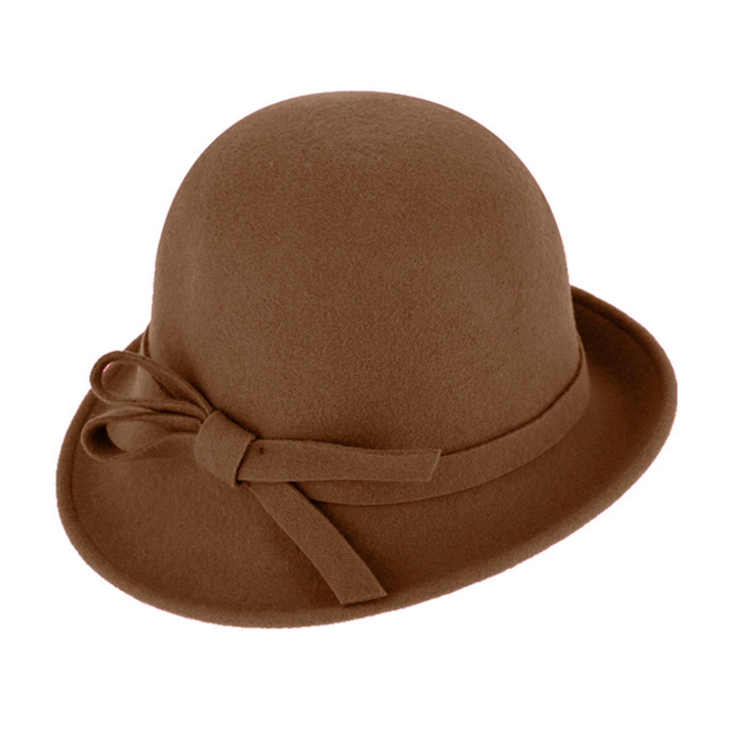 Fiebig Filzhut Unifarbener Wollfilzhut in asymmetrischer Glocke-Form günstig online kaufen