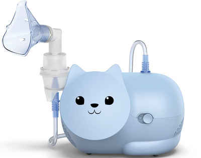 Omron Inhalationsgerät NE-C303K-EO Nami Cat, kinderfreundliches Inhalationsgerät
