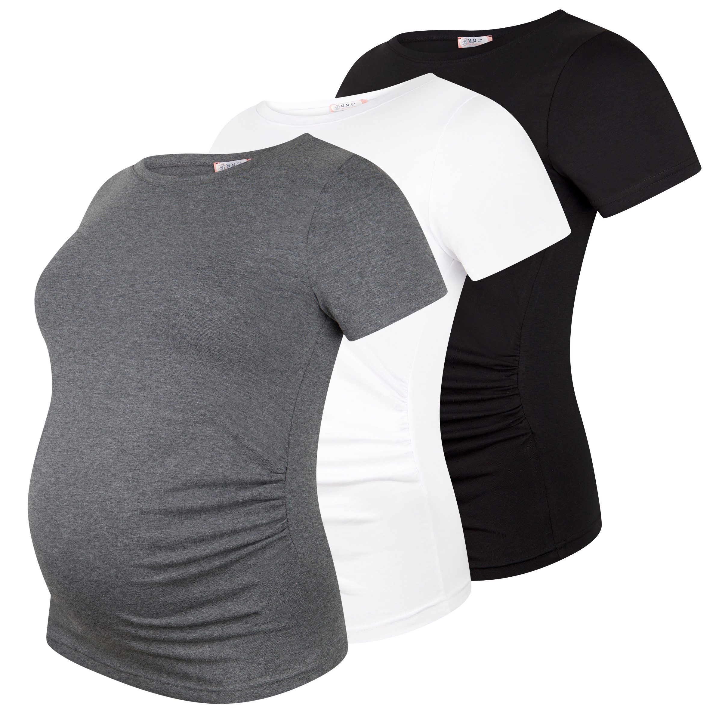 M.M.C. Umstandsshirt Basic Umstandsmode Kurzarm (3-tlg)