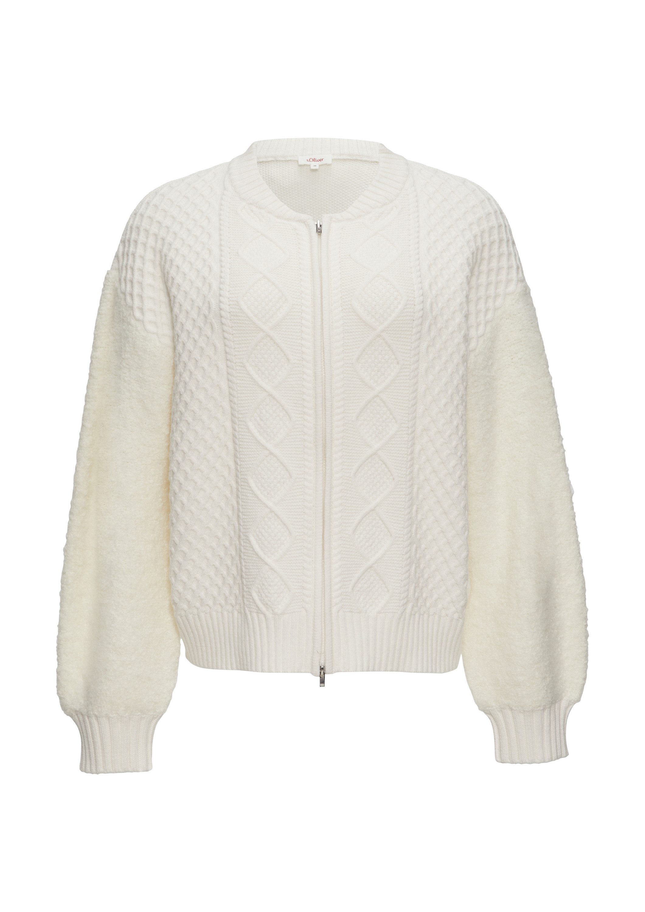 s.Oliver Cardigan Strickjacke Strickjacke mit Strukturmix günstig online kaufen