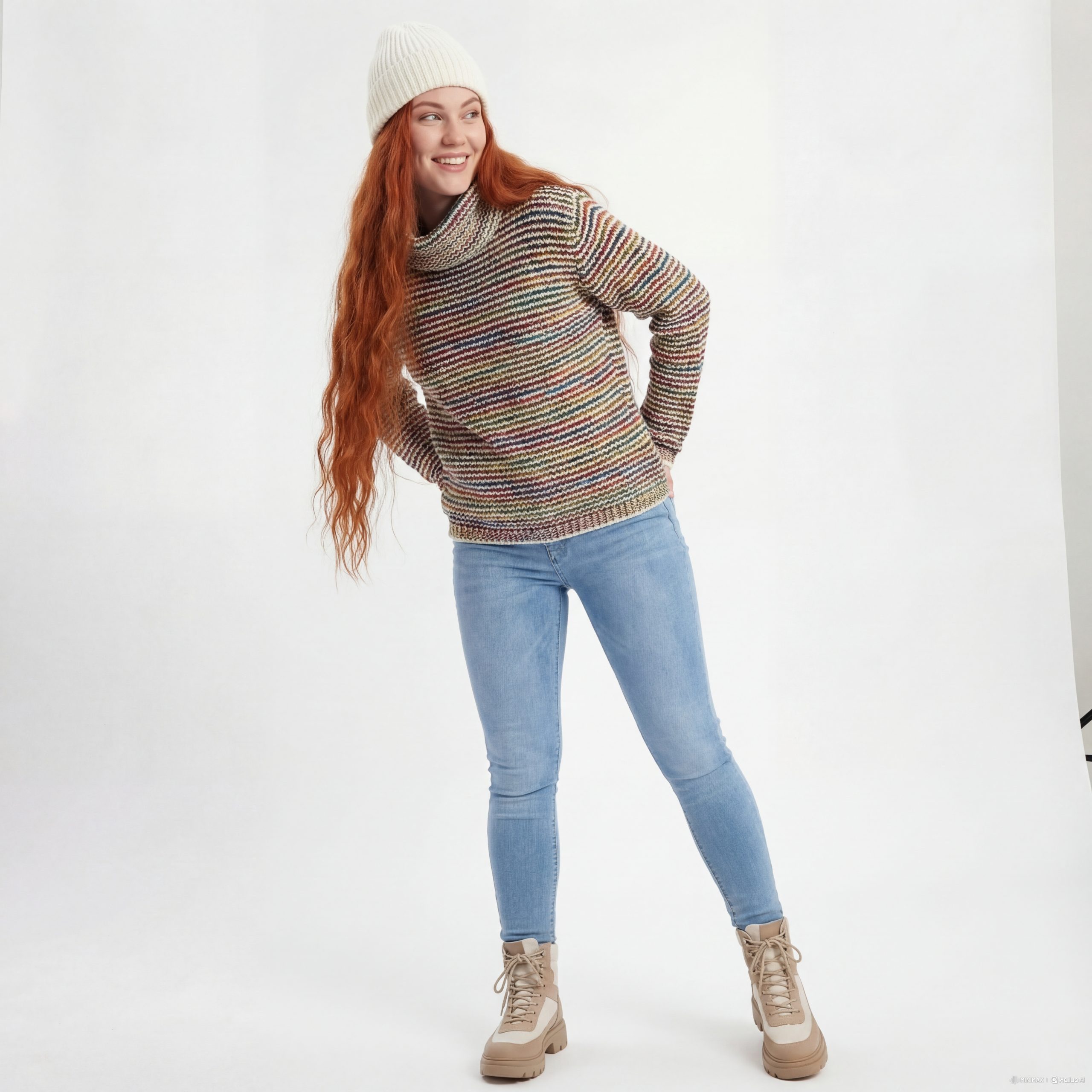 Strickpullover Strickpullover mit Rollkragen weicher Damen Rolli