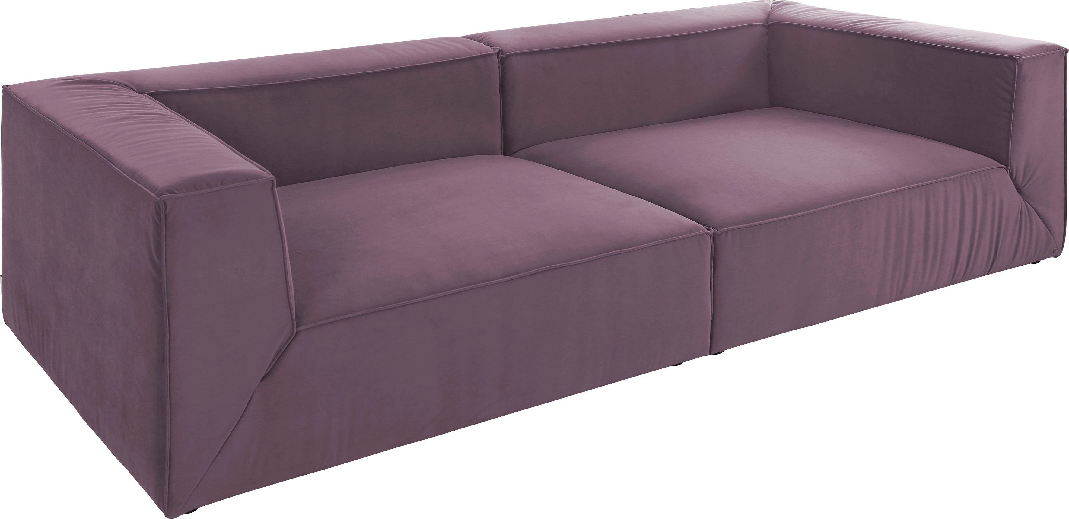 wahlweise Tiefe TAILOR Big-Sofa mit 129 Sitztiefenverstellung, TOM in CUBE, HOME 2 Breiten, cm BIG