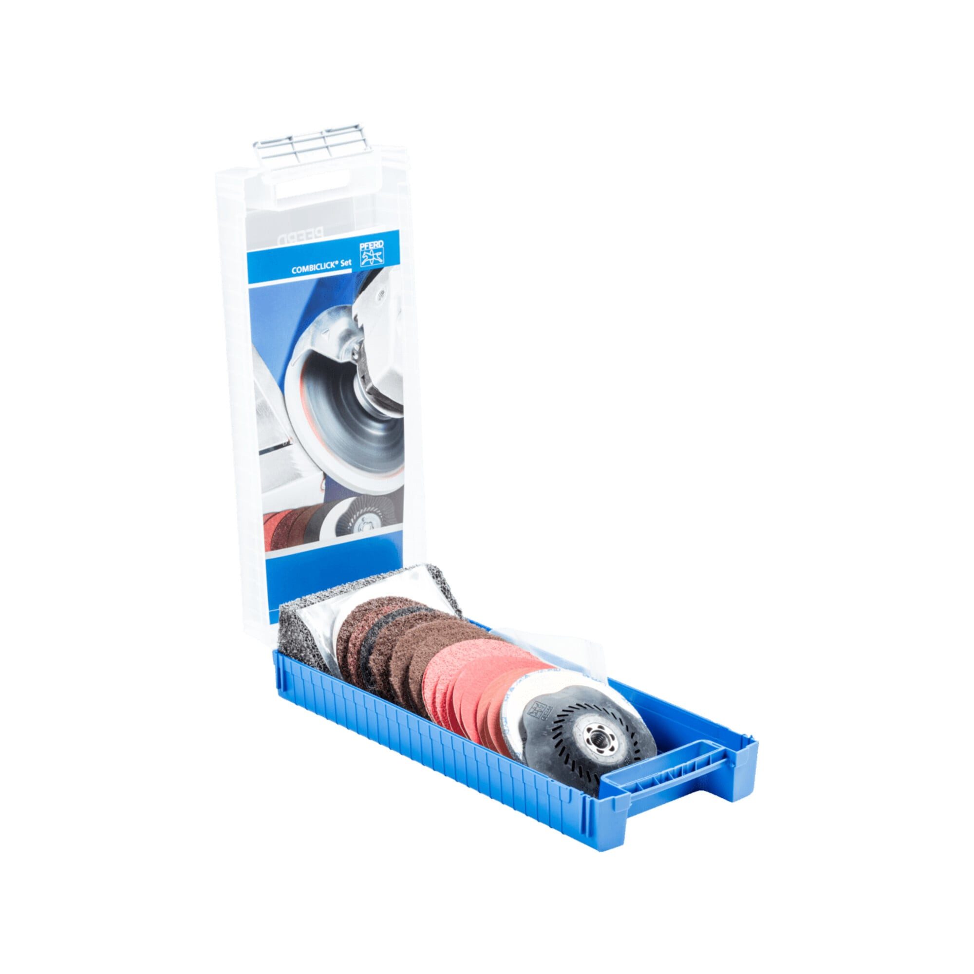 Pferd Polierpad PFERD TOOLS COMBICLICK Set 19-tlg. Ø 115 mm M14 Bearbeitungen grob bis