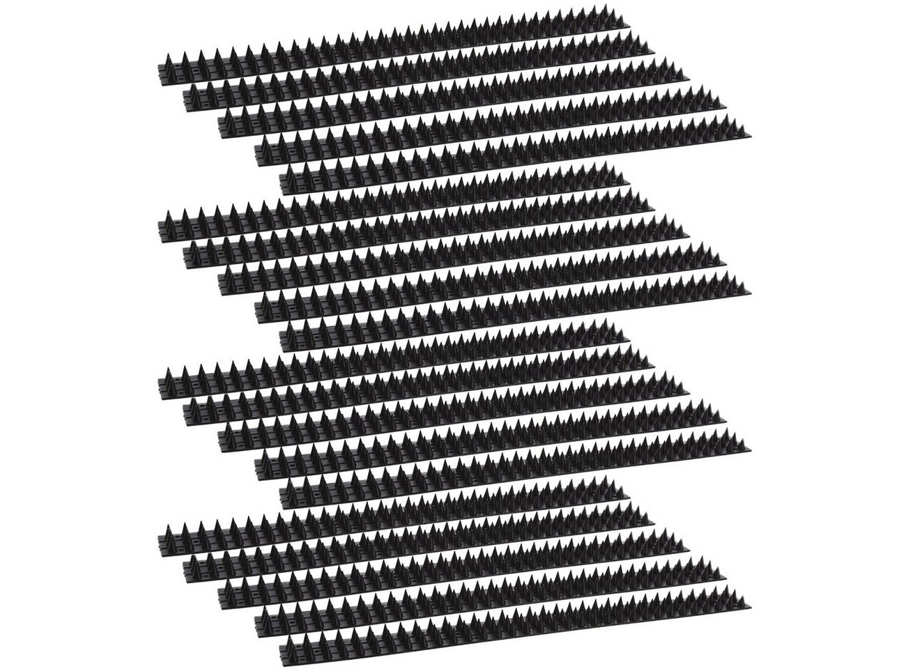 Progarden Taubenspikes Anti-Kletter-Streifen 10er Schwarz 50x4,5cm – Effektiver Spikesschutz, 20-St., Hindert Tauben an der Landung und schützt dadurch vor Taubenkot