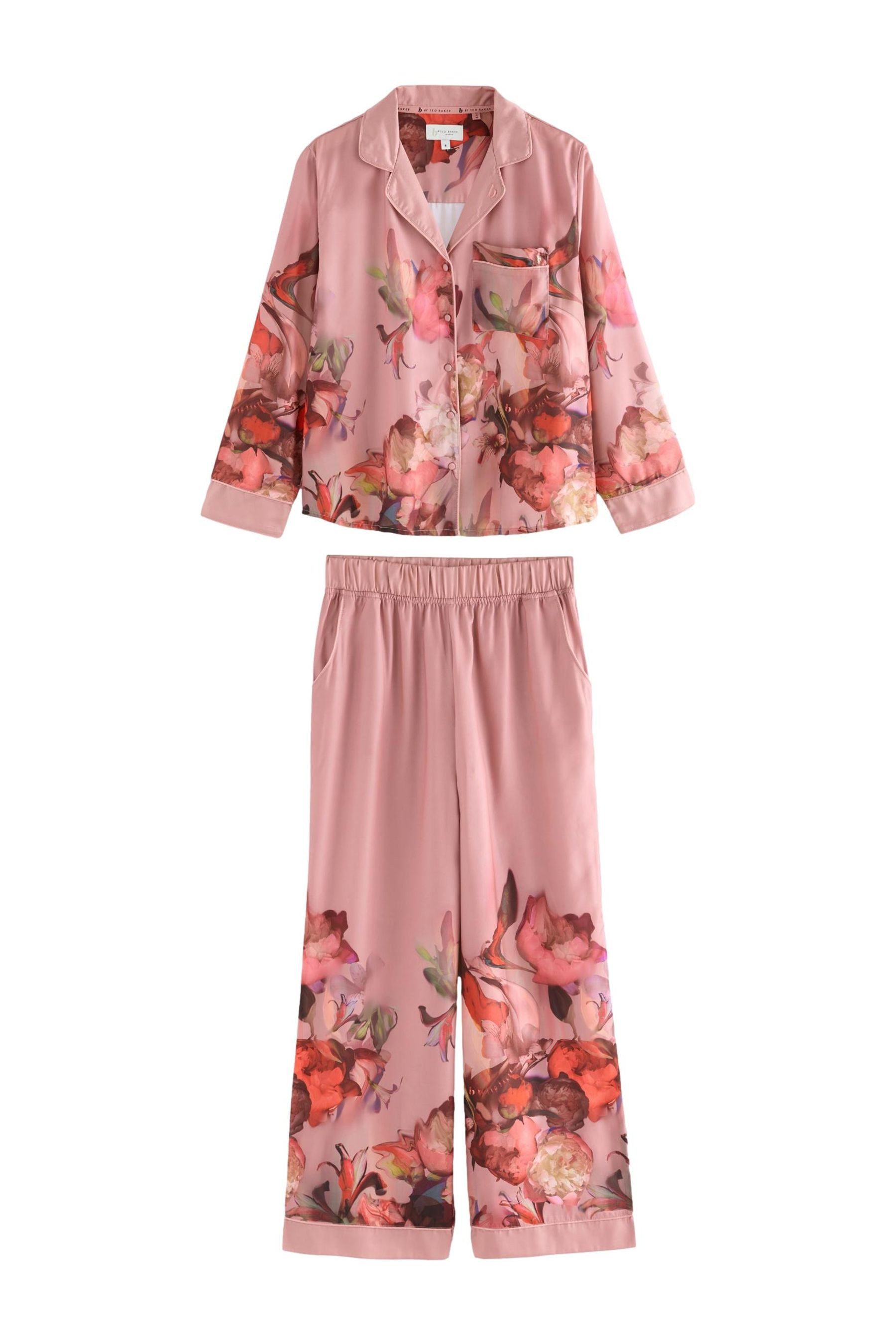 Pyjama B by Ted Baker durchgeknöpfter Satin-Schlafanzug