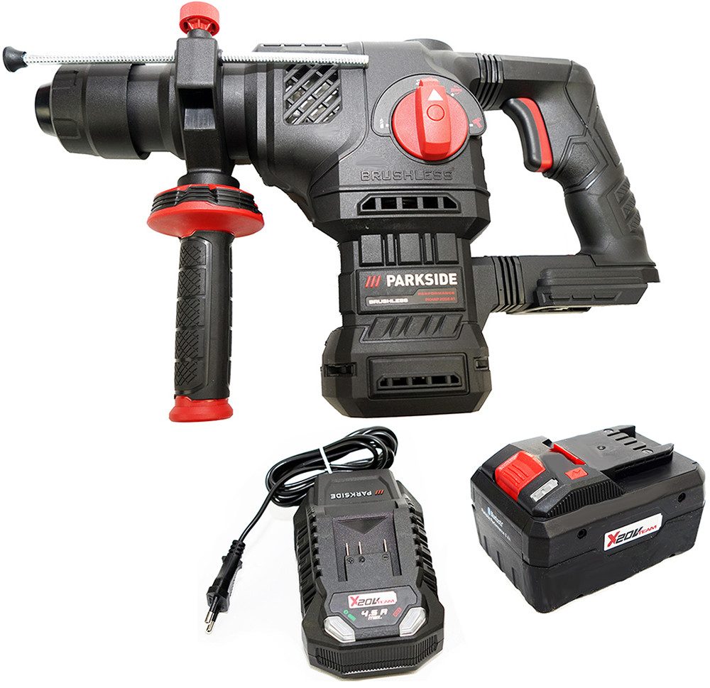 PARKSIDE PERFORMANCE® Akku-Bohrhammer 20V Akku Kombihammer PKHAP 2058 A1 im Transportkoffer, 20 V, max. 760 U/min