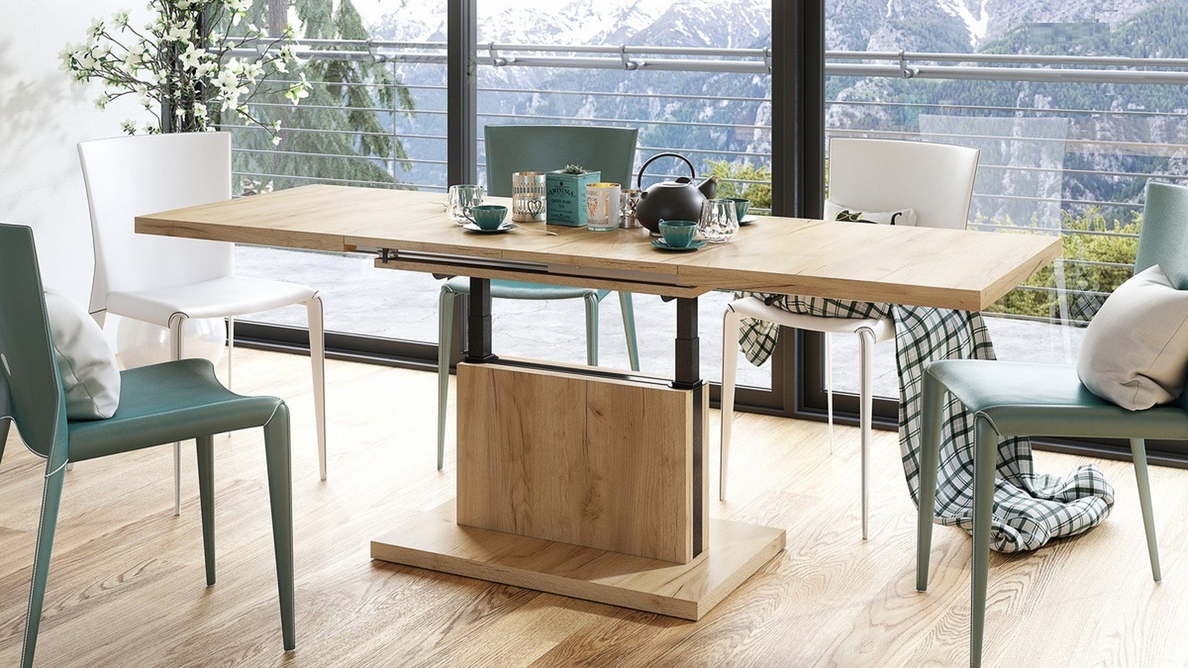 Mazzoni Couchtisch Aston Eiche Gold Craft günstig online kaufen