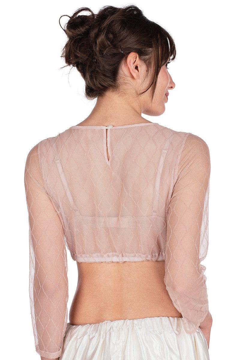 MarJo Dirndlbluse Dirndlbluse - INJA-DALIDA - altrosa, taubenblau günstig online kaufen