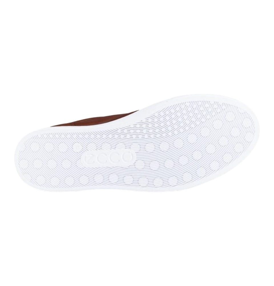 Ecco Soft 10 (Vollnarbenleder) cognacbraun Herren Sneaker