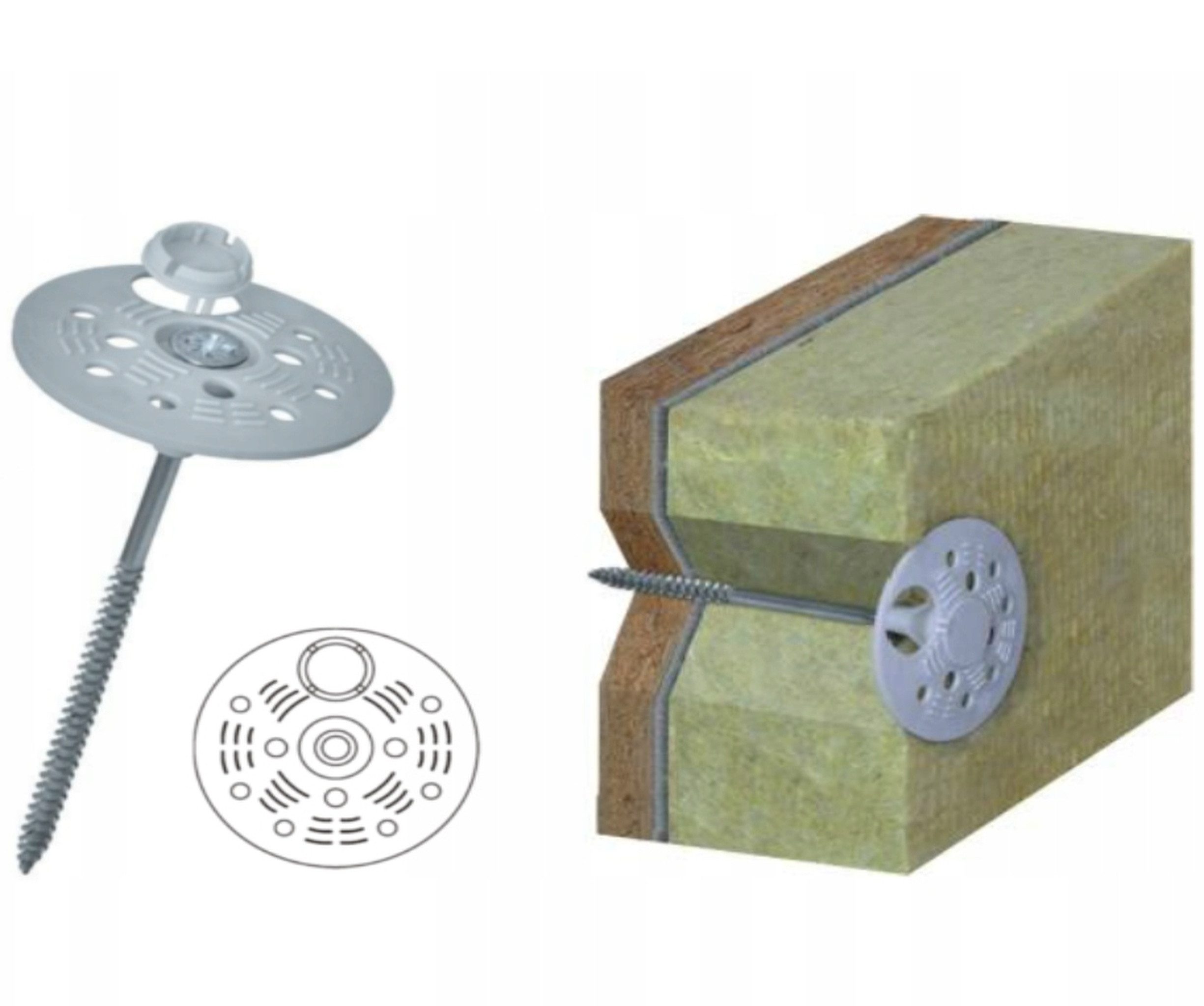 Klimas Dämmstoffdübel TDP60 Dämmstoffscheibe Dämmstoffteller 60mm 100 Stk., günstig online kaufen